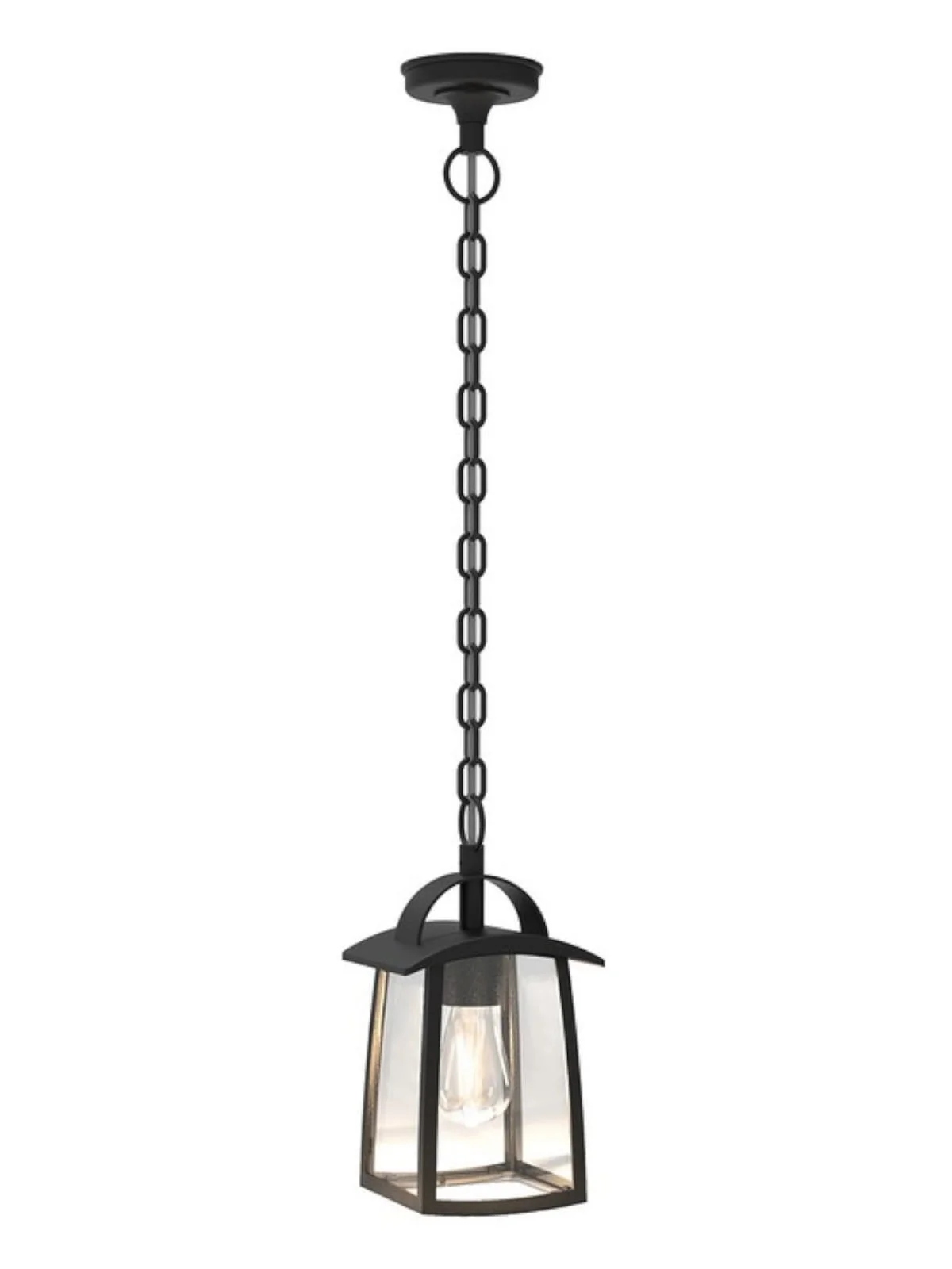 Lutec Závesná lampa Kelsey čierna s hliníkom IP44 90.6 cm