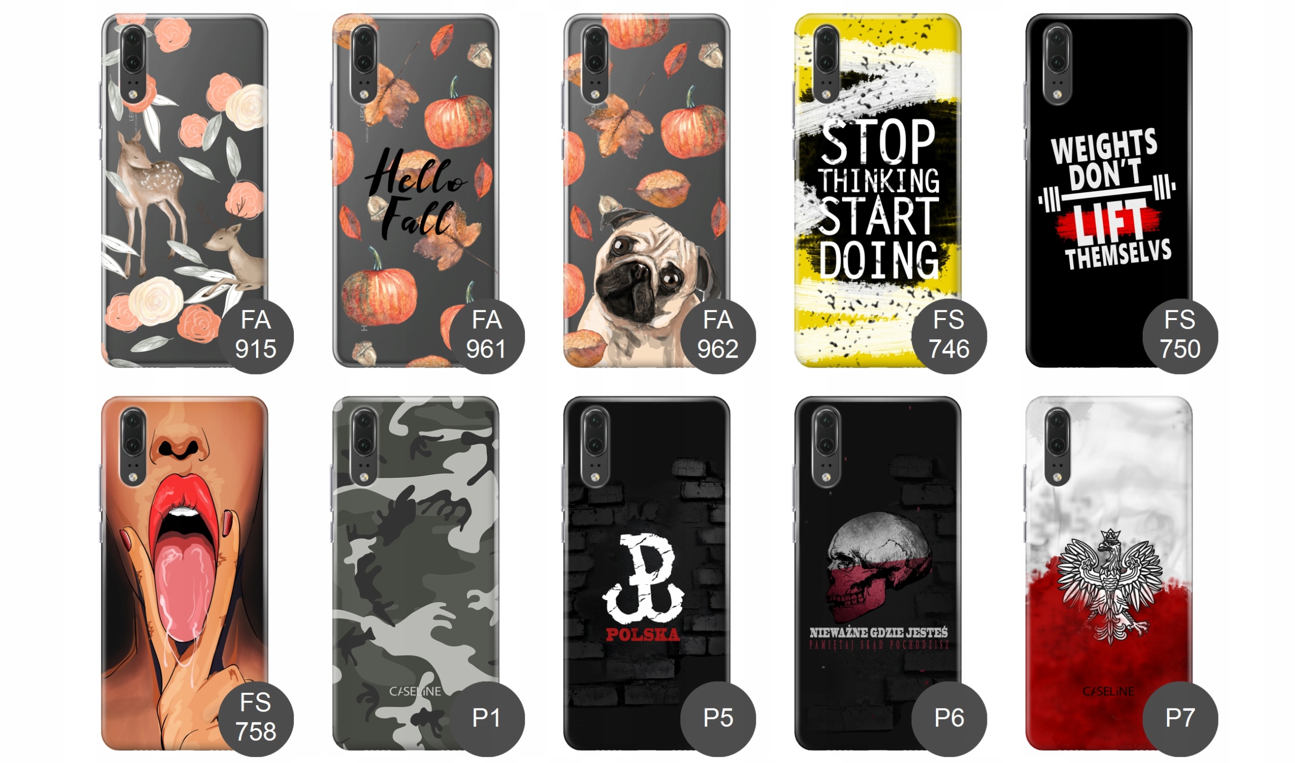 Etui do HUAWEI P20 etui case guma wzory