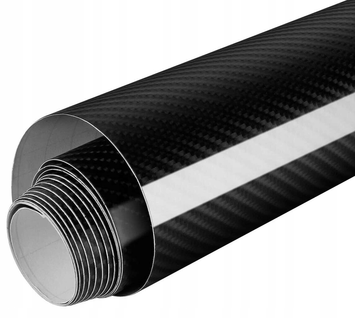 Foil Carbon VENEER 5D Black GLOSS 30M x 152cm