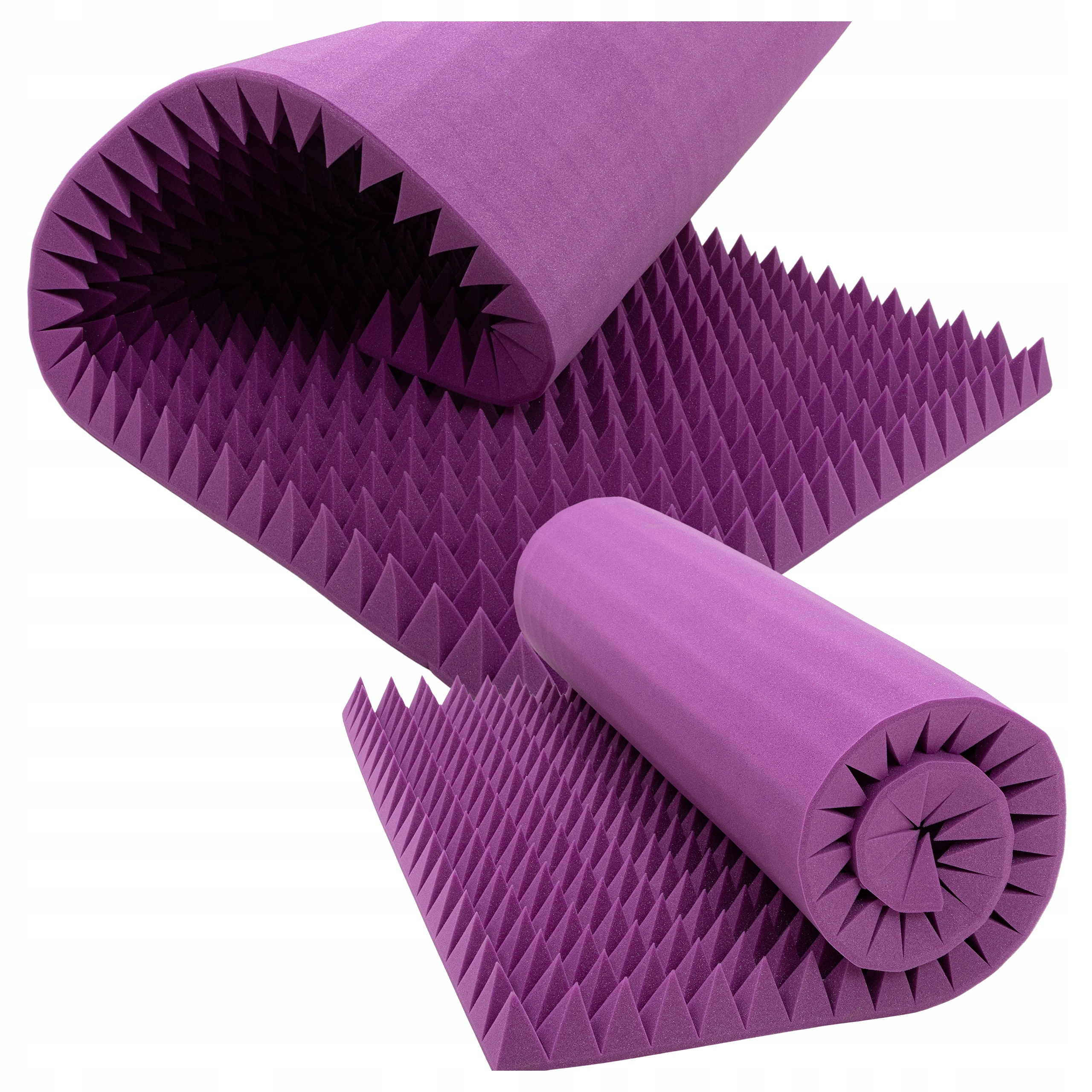 Akustický panel Bitmat Piramidka 200x100x8 cm fialový, zvukově izolační systém