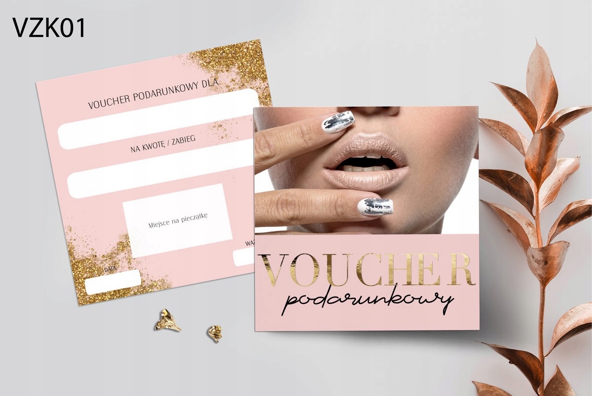 VOUCHERY PODARUNKOWE ZŁOTE GOTOWE BONY UPOMINKOWE REALIZACJA 48H 24 szt Rodzaj vouchery
