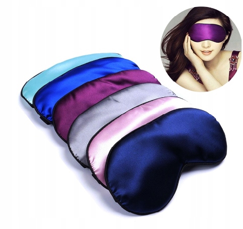 OPASKA MASKA NA OCZY DO SPANIA-miętowa Materiał dominujący jedwab syntetyczny