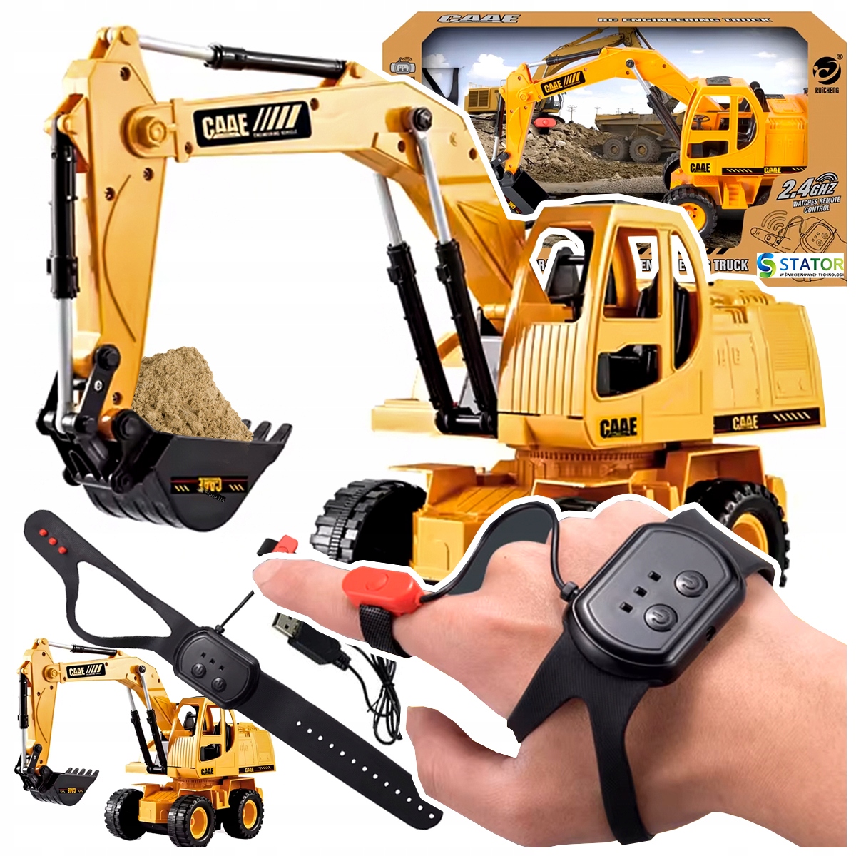 KOPARKA R/C ZABAWKA DLA DZIECI ZDALNIE STEROWANA GESTEM RĘKI RUCHOMA ŁYŻKA EAN (GTIN) 5906516836094