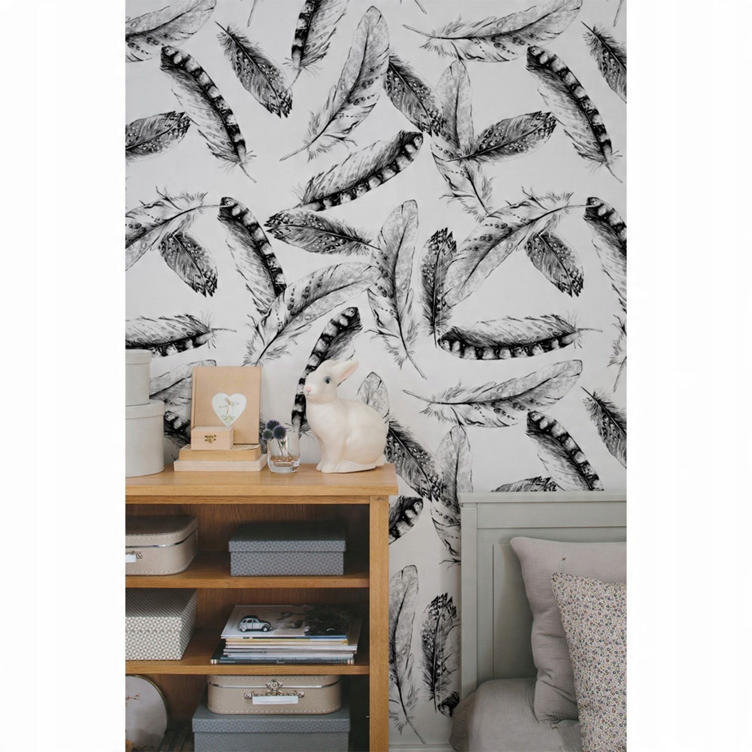 

Fototapeta ścienna Akwarelowy wzór piór 250x104 cm