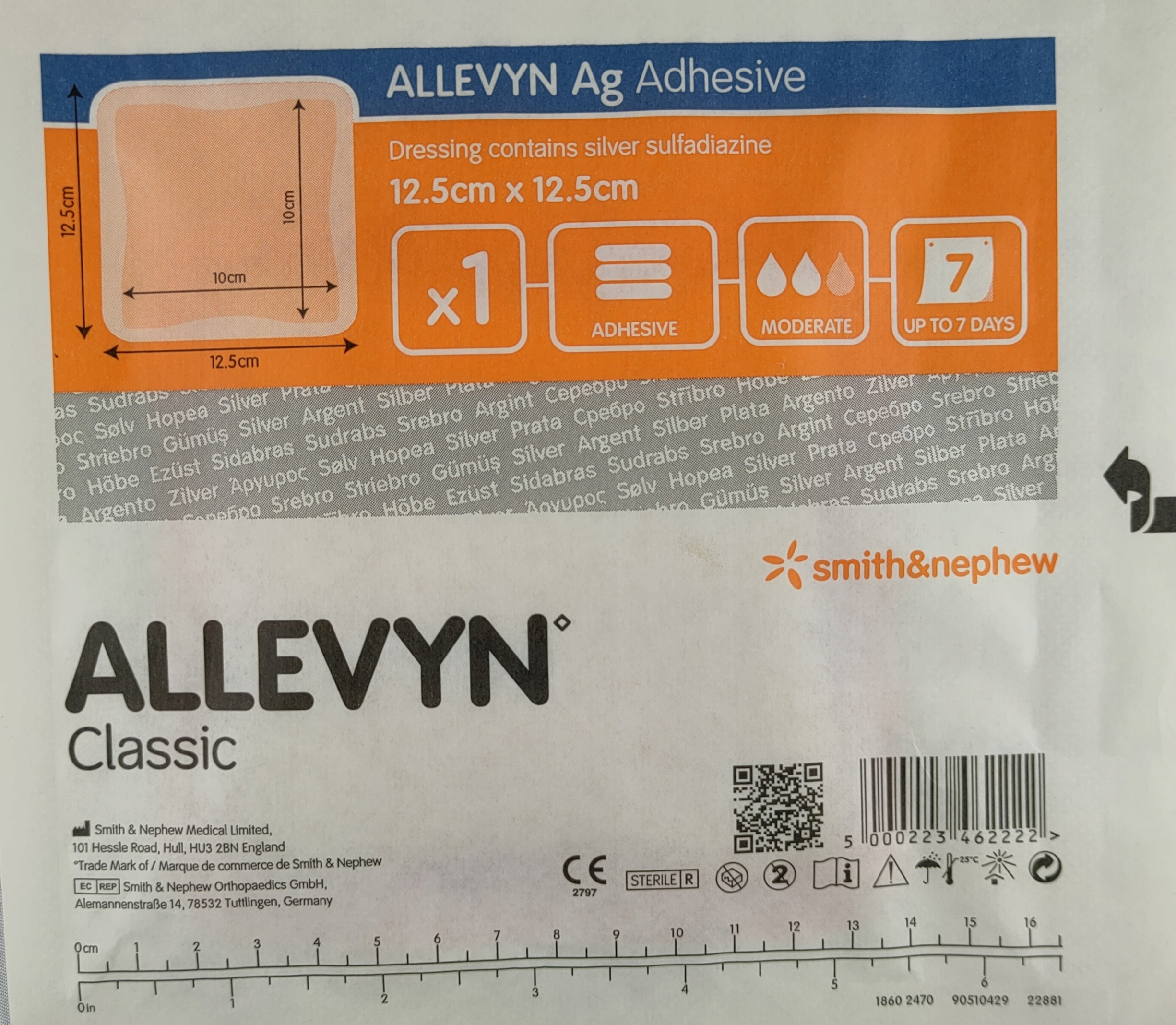 

Allevyn Ag Adhesive przylepny 12,5x12,5cm 1szt