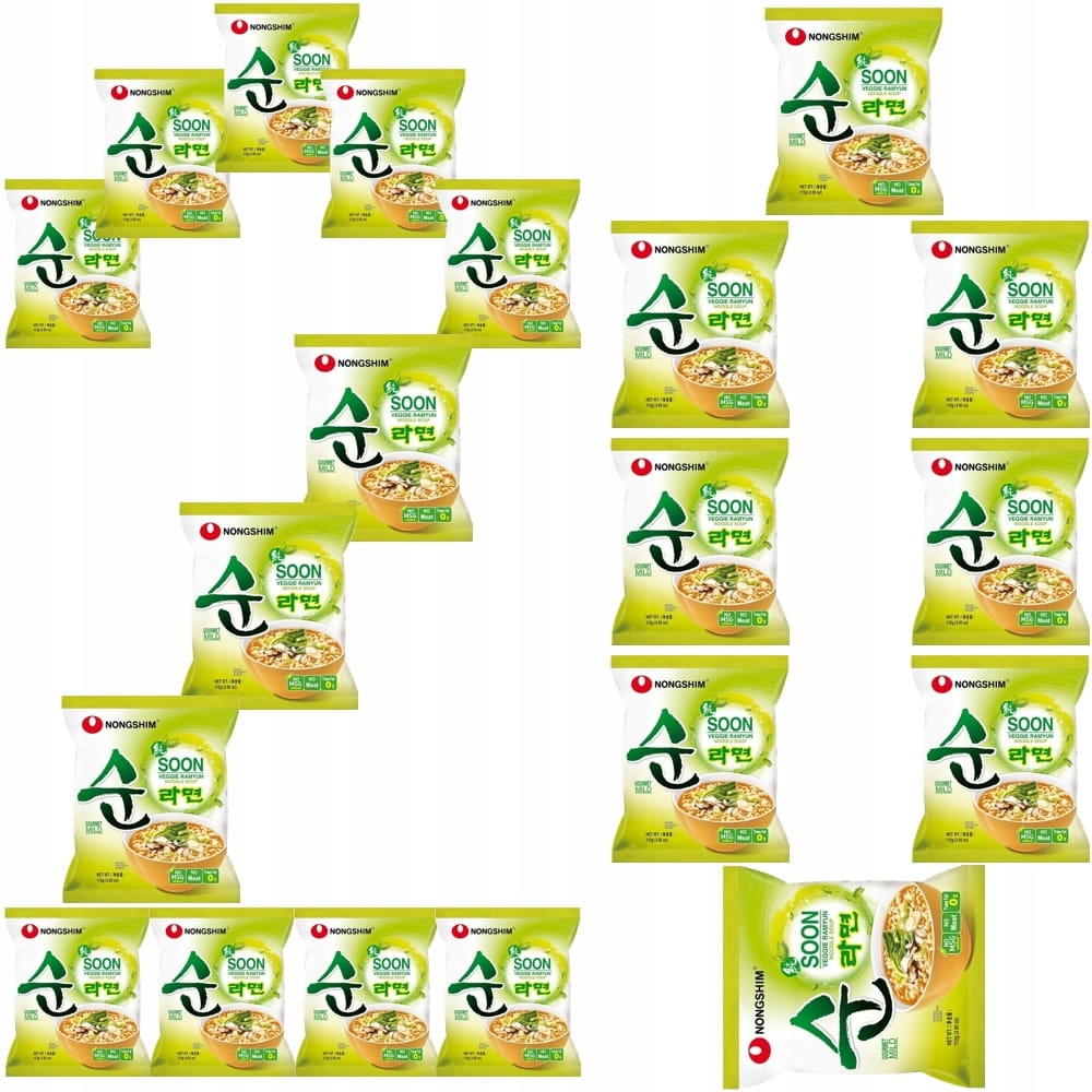 20 x Korejská instantní polévka Instant Soon Veggie Ramyun 112 g Nong Shim