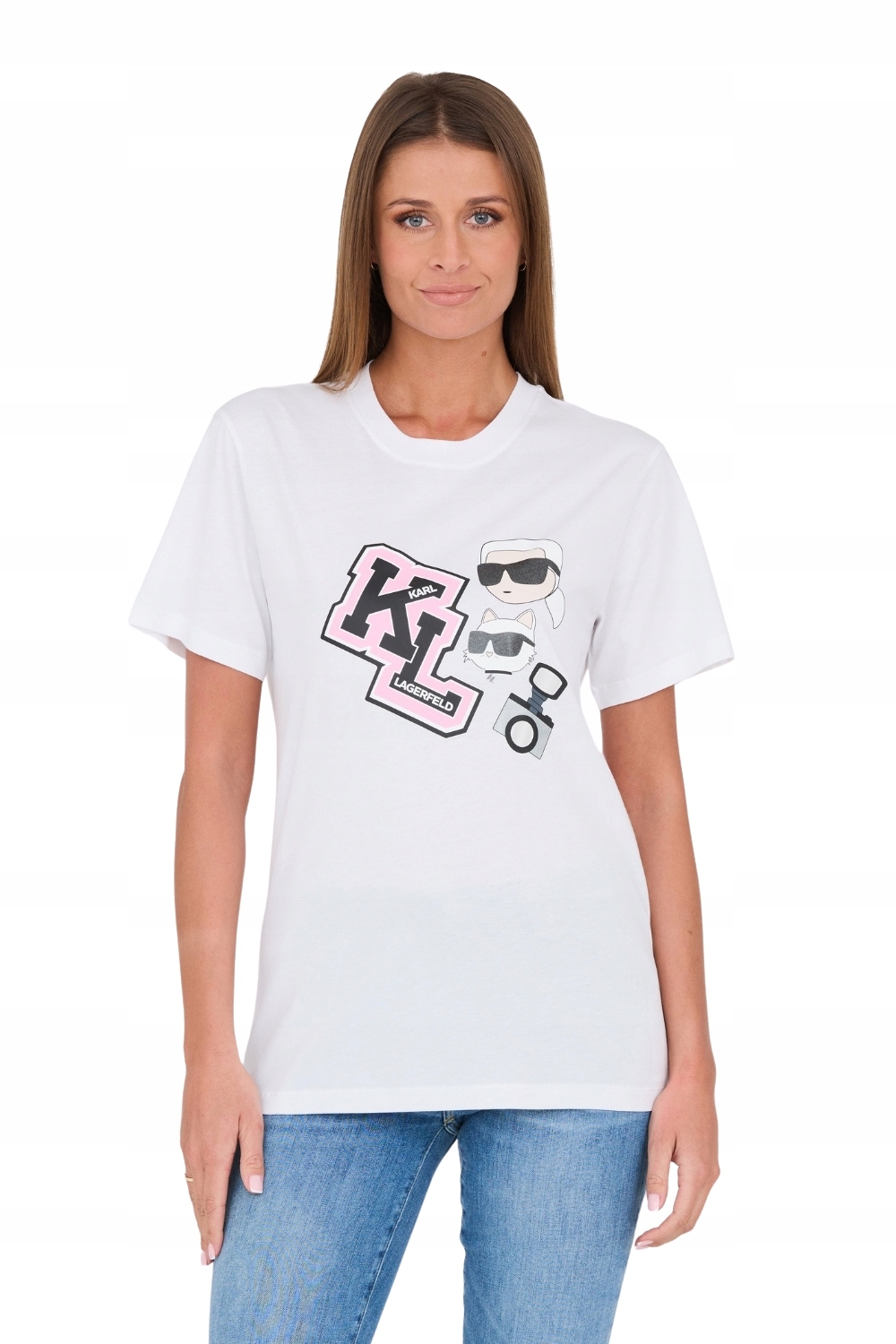 Karl Lagerfeld Bílé tričko Ikonik Varsity Tee M