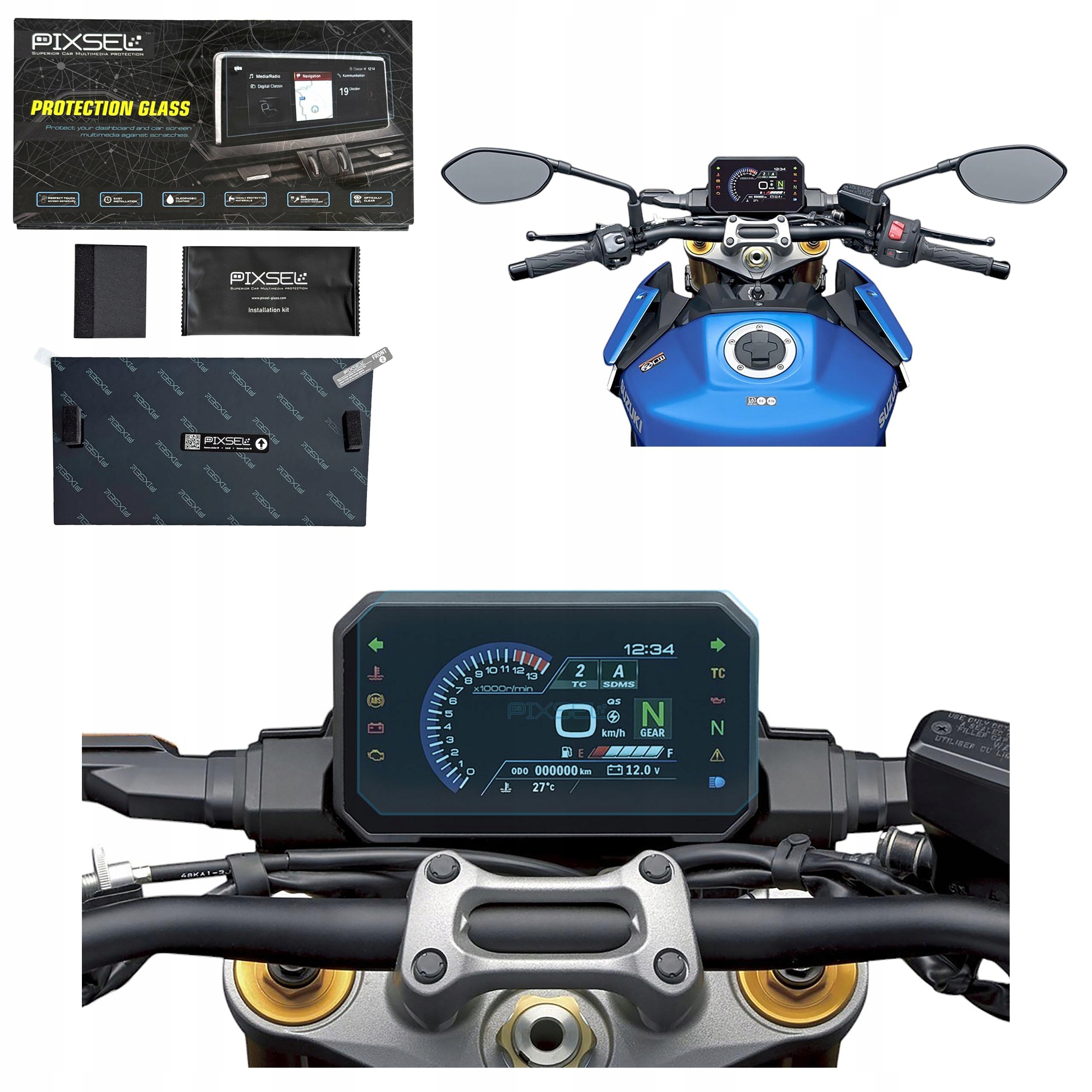 Antyodciskowe Matowe Szkło Ochronne Suzuki GSX-S1000 2025- 7.5“