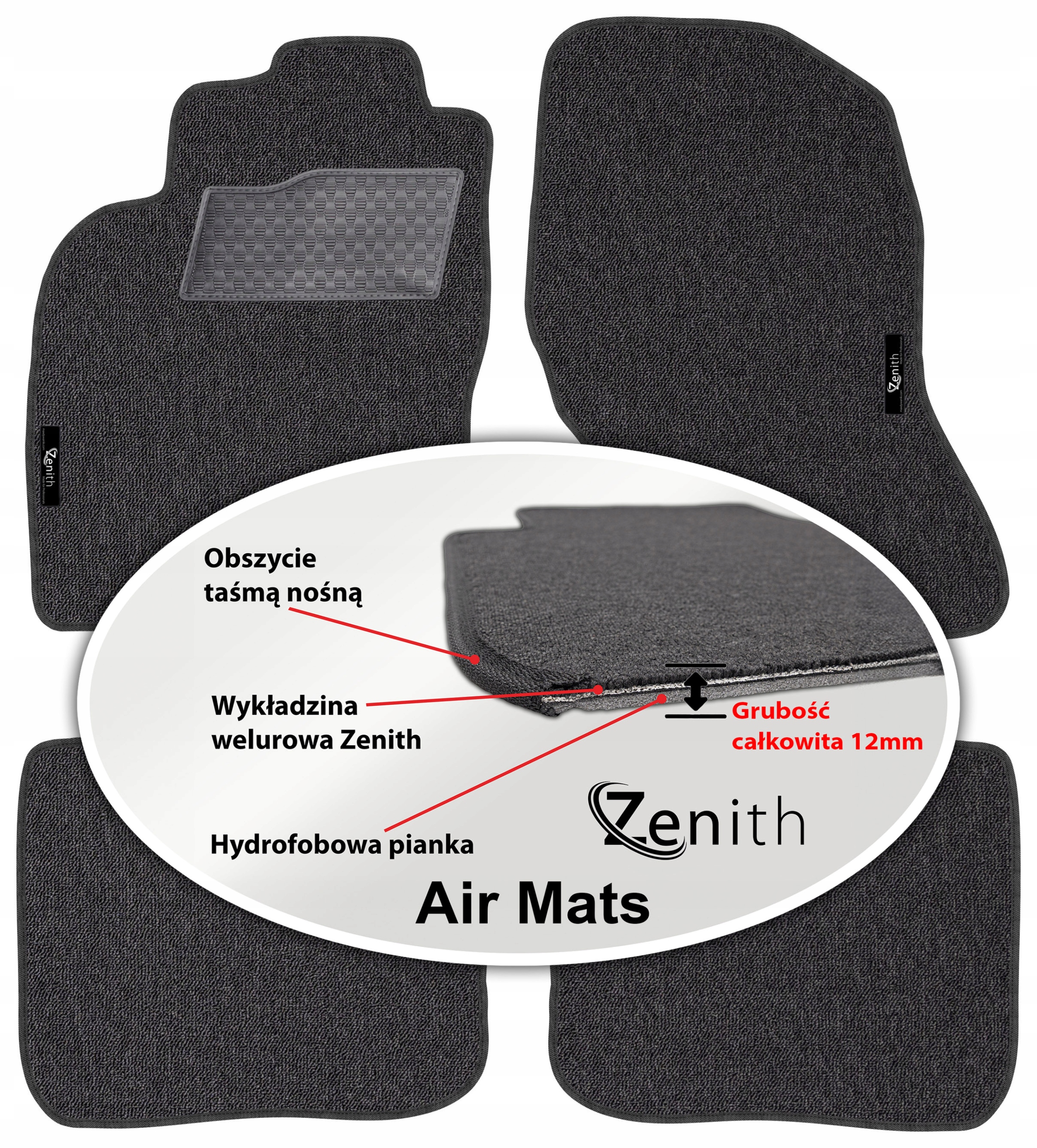 Mitsubishi Lancer V VI 93-03 Velúrové koberčeky do auta Zenith Air Mats