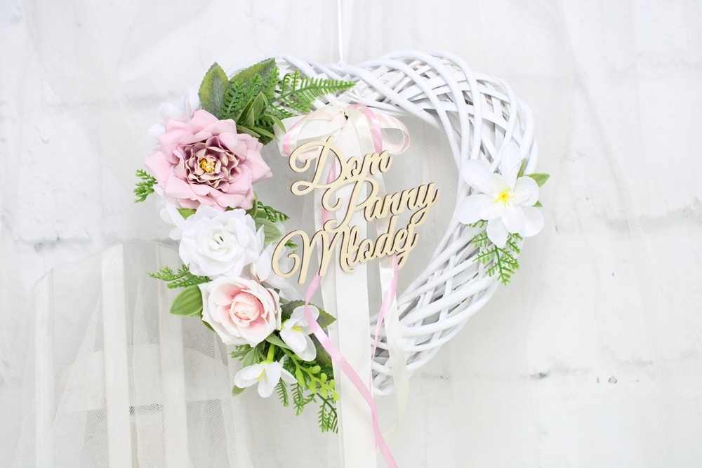 Serce wianek dekoracja drzwi Dom Panny Młodej dekoracja ślubna Kod producenta Art.Mimi1