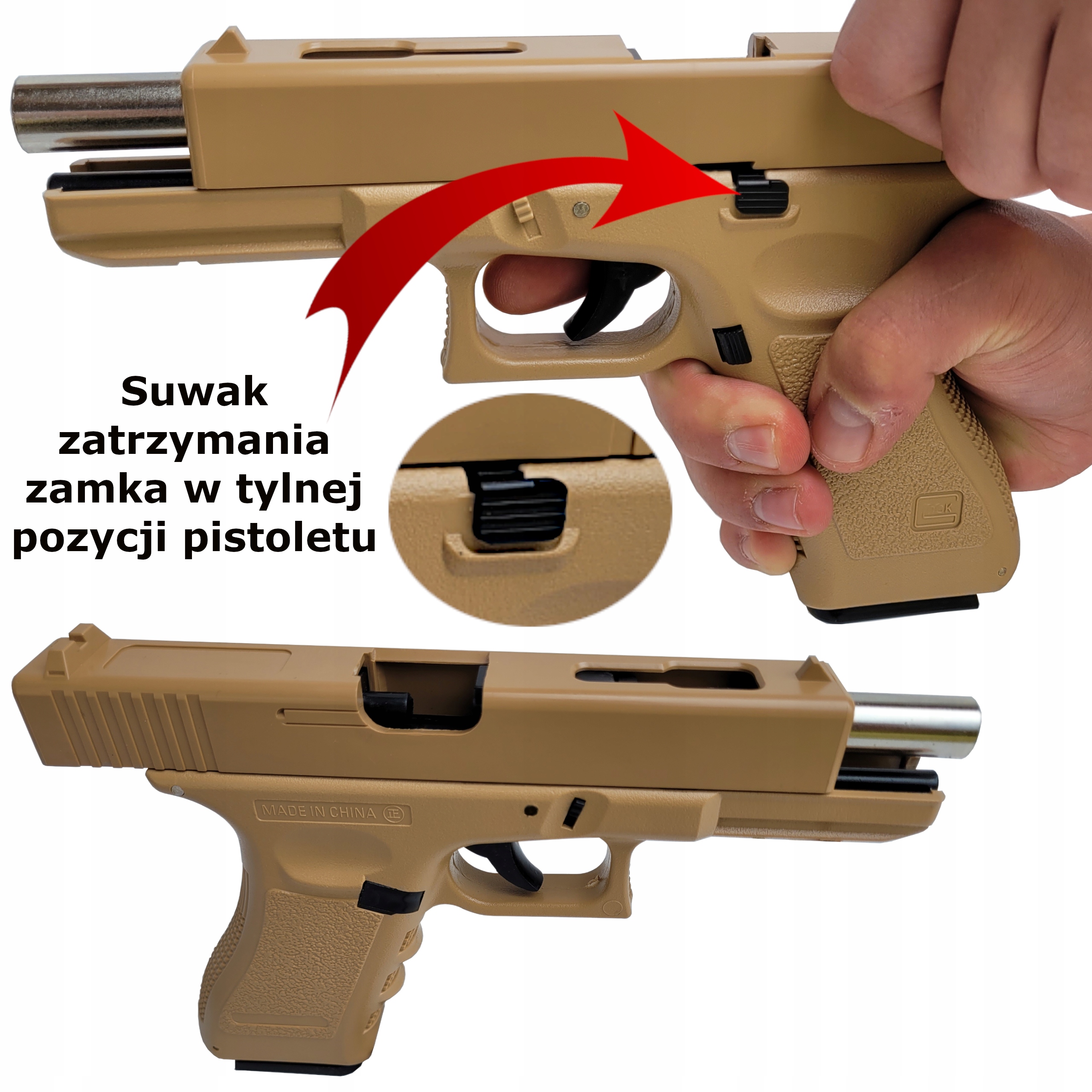 GLOCK 17 REPLIKA ASG PISTOLET NA KULKI wer. wojsko Marka inna