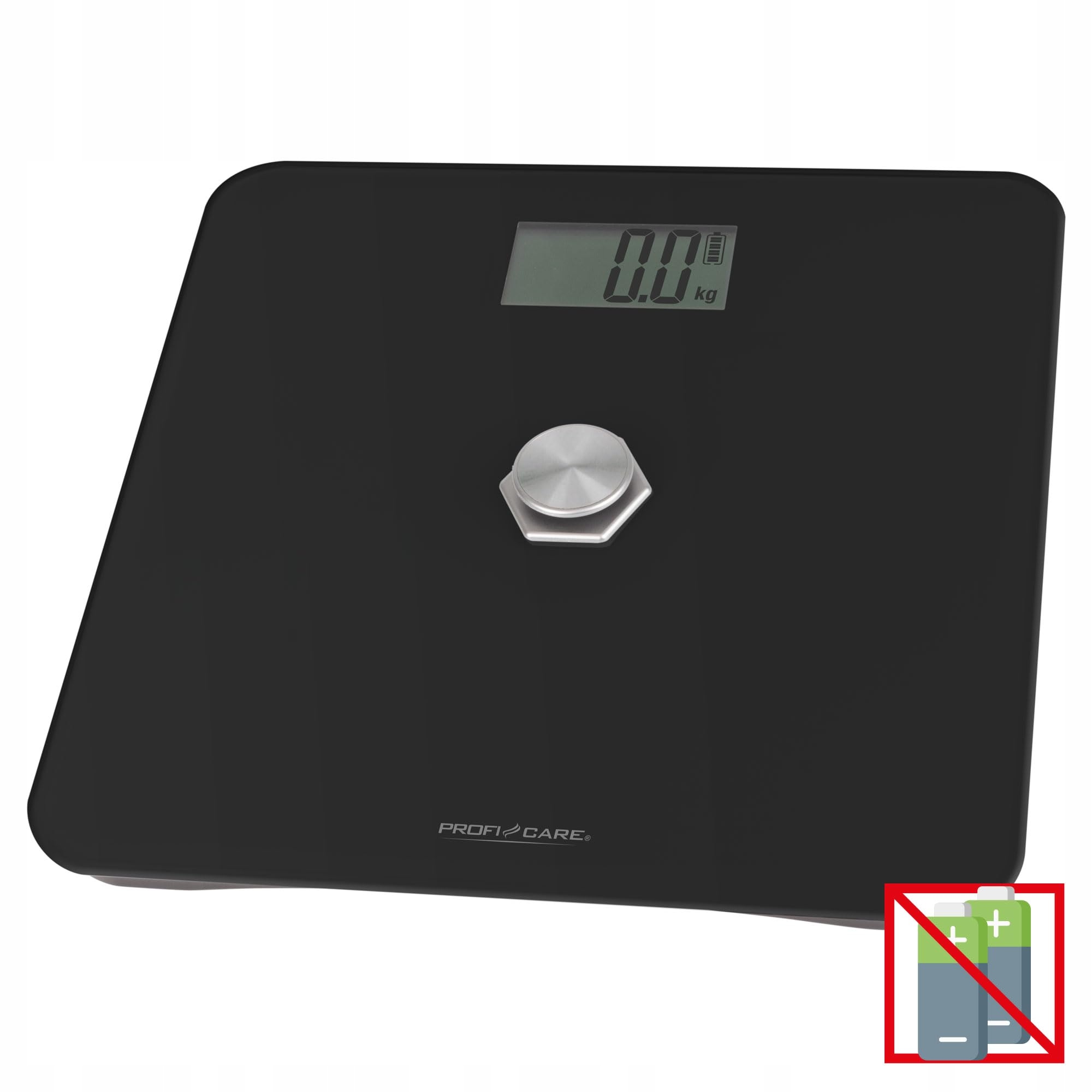 PROFICARE Waga Osobowa Bez Baterii Z Zakresem 5kg-180kg LCD Czarna — miniatura 7