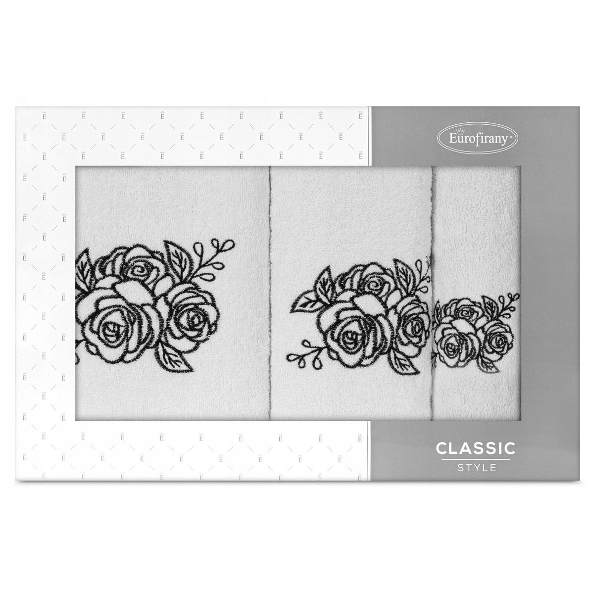 Komplet ręczników Bawełnianych kąpielowych 3 sztuki Rosalia w pudełku