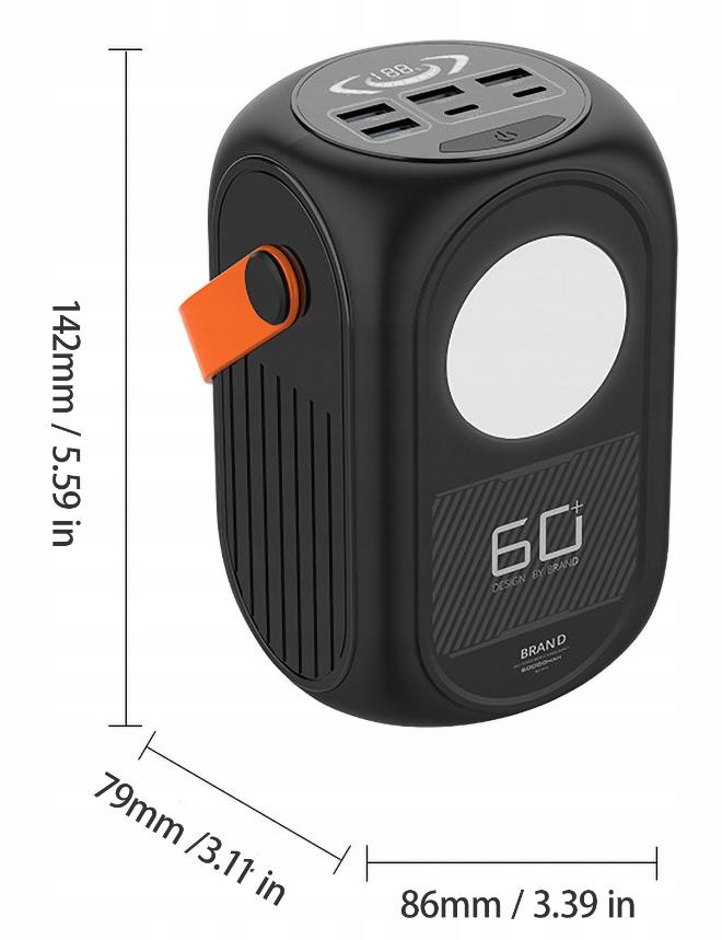 PRZENOŚNA ELEKTROWNIA 80W 60000mAh POWERBANK LCD Marka inna