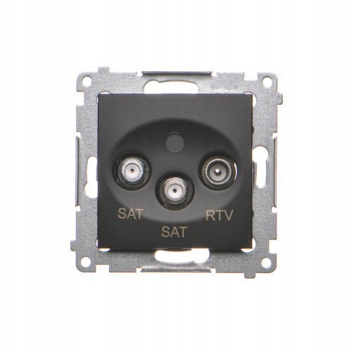 Anténní zásuvka Sat-sat-rtv Simon54 černá matná
