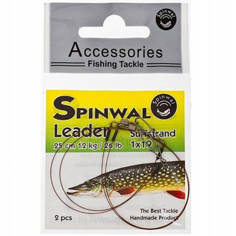 Przypon Spinningowy Spinwal Surfstrand Leader 1x19 25cm 12kg 2szt.
