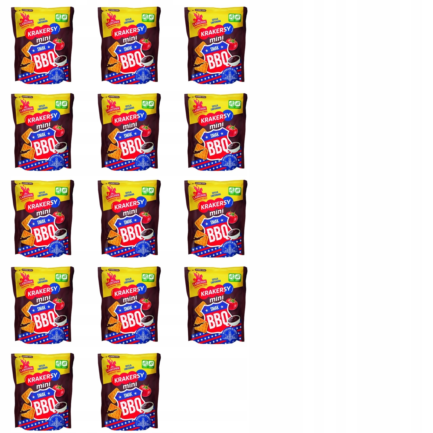 Levně 14 x 100 g Lajkonik mini krekry bbq Karton