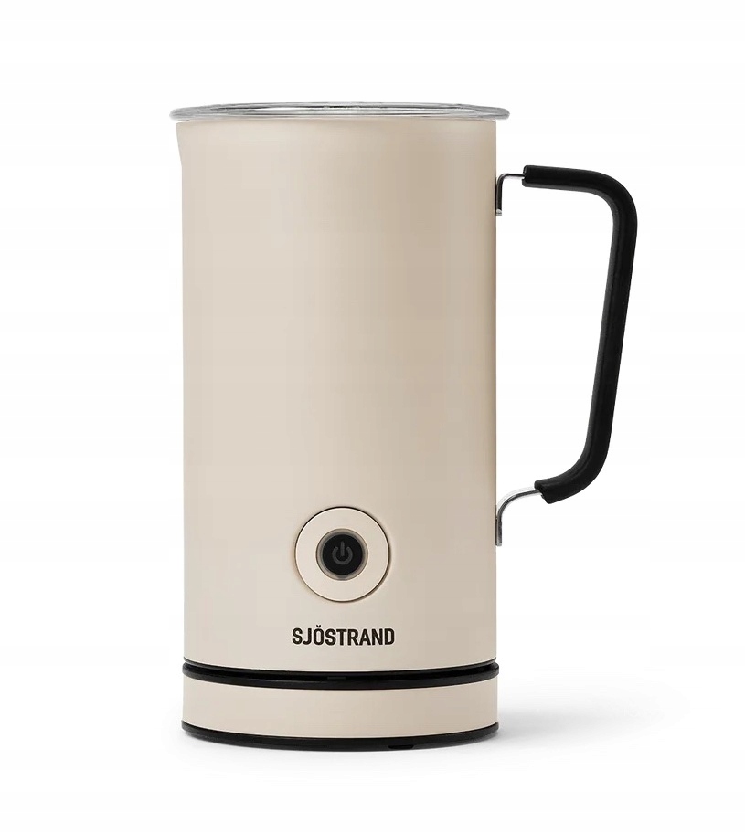 Sjöstrand The Original Elektryczny Spieniacz do Mleka Stalowy Beżowy