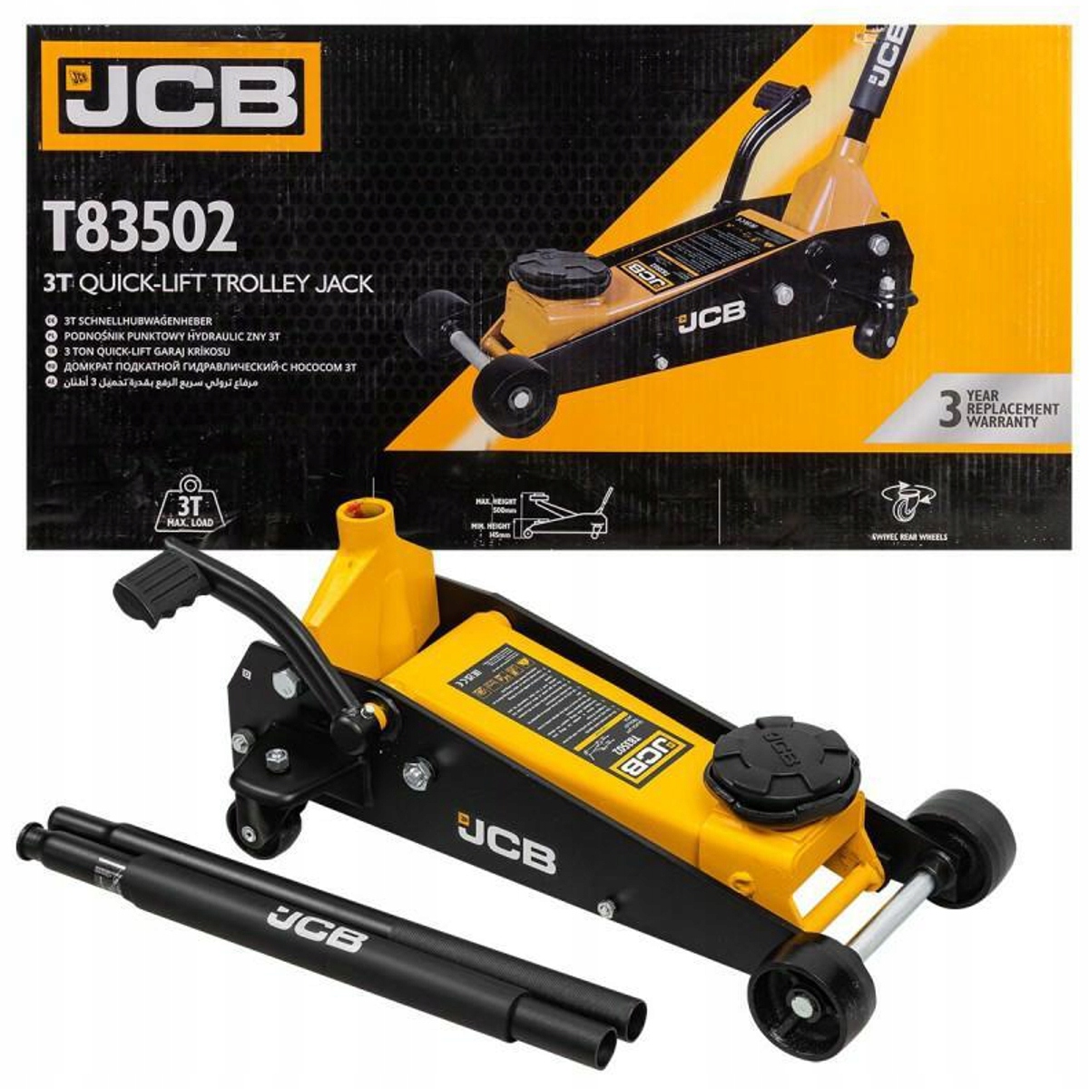 Hydraulický zdvihák do auta žaba nízkoprofilový pákový 3 tony Jcb