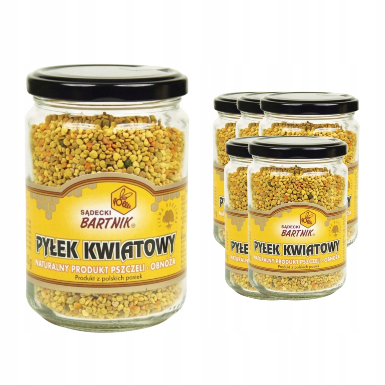 Bartnik Pyłek kwiatowy wspiera zdrowie i witalność 200g Zestaw x6 sztuk