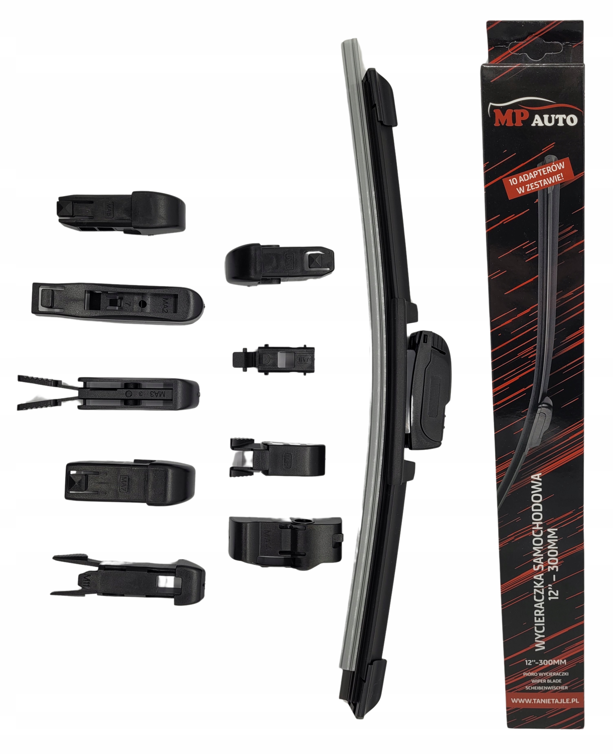 Bezszkieletowe Pióro Wycieraczki Mp Auto Multi-fit 300mm 30cm 12"