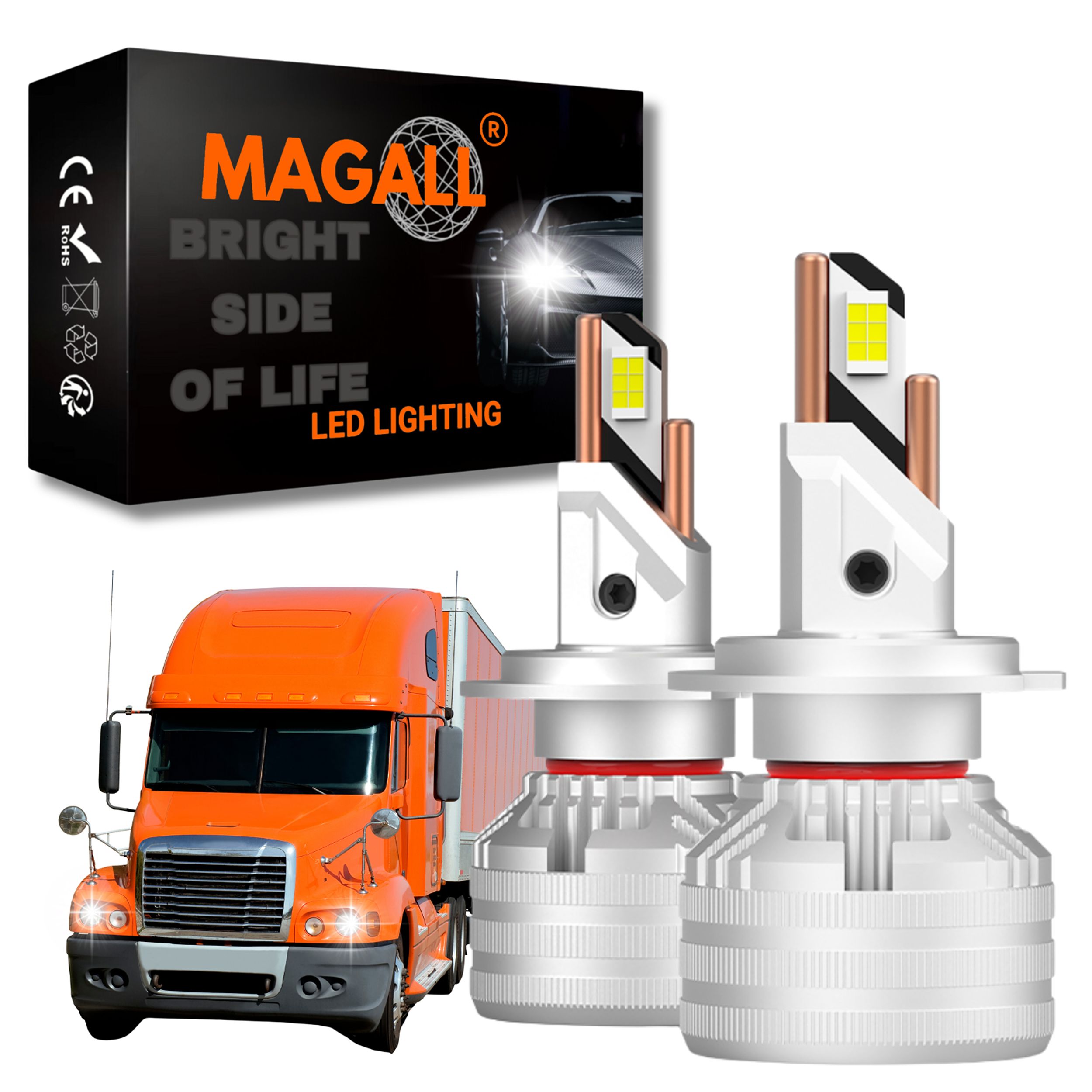 Led Žárovky 24V H7 Tir Canbus Magall Truck Velmi Silné Bílé 28000LM 140W