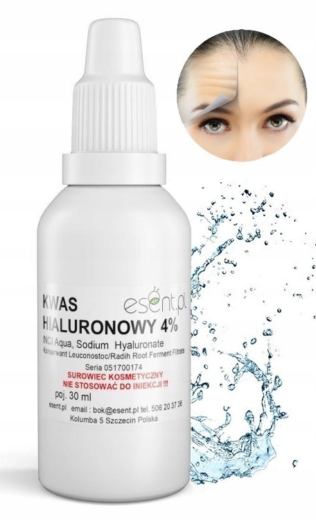 KWAS HIALURONOWY 4% do Mezoterapii Bezigłowej 30ml Marka Esent