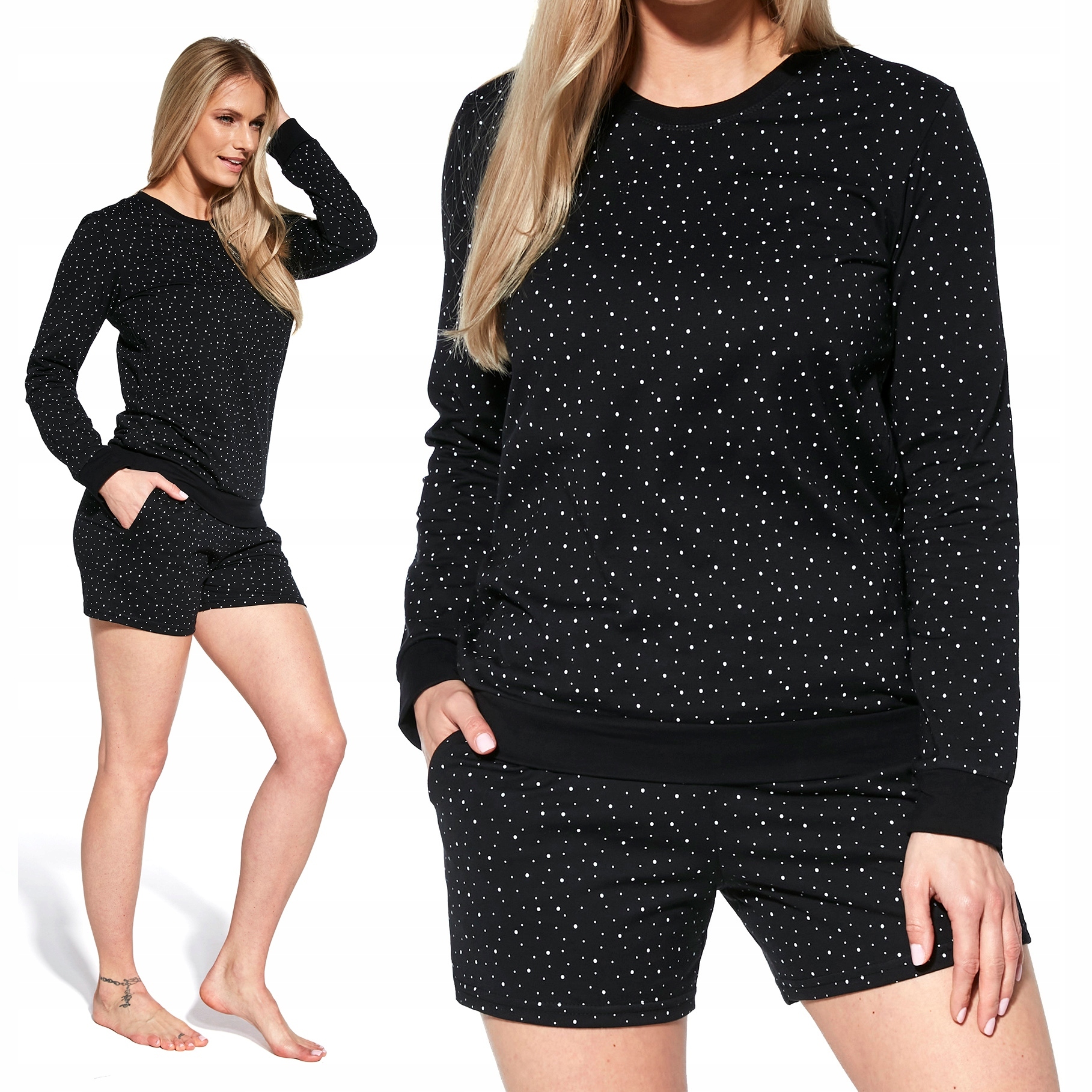 Dámské Pyžamo Cornette Dlouhý Rukáv teplé XXL