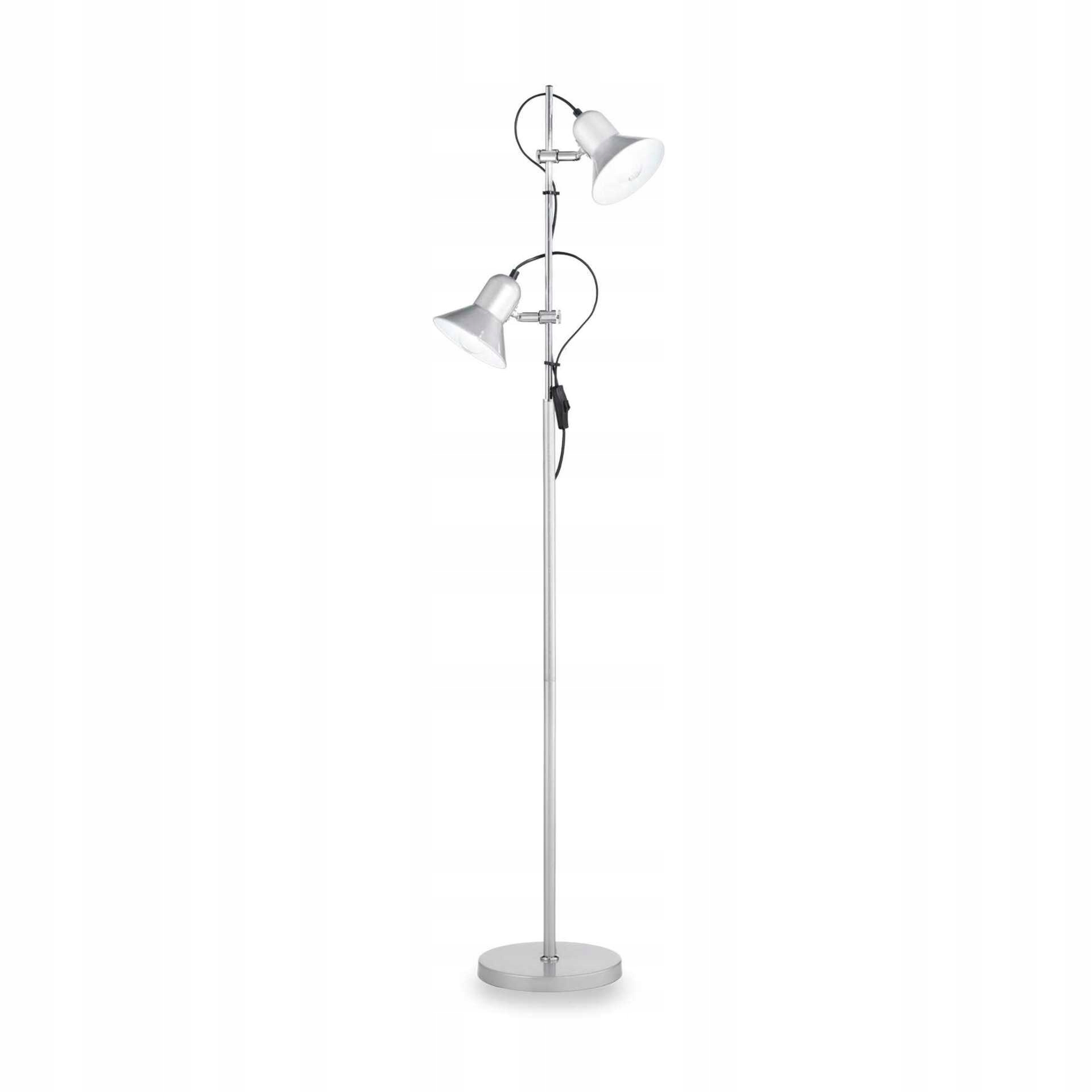 Stojací lampa Ideal Lux Polly PT2 stříbrná E27 kov 2x60W
