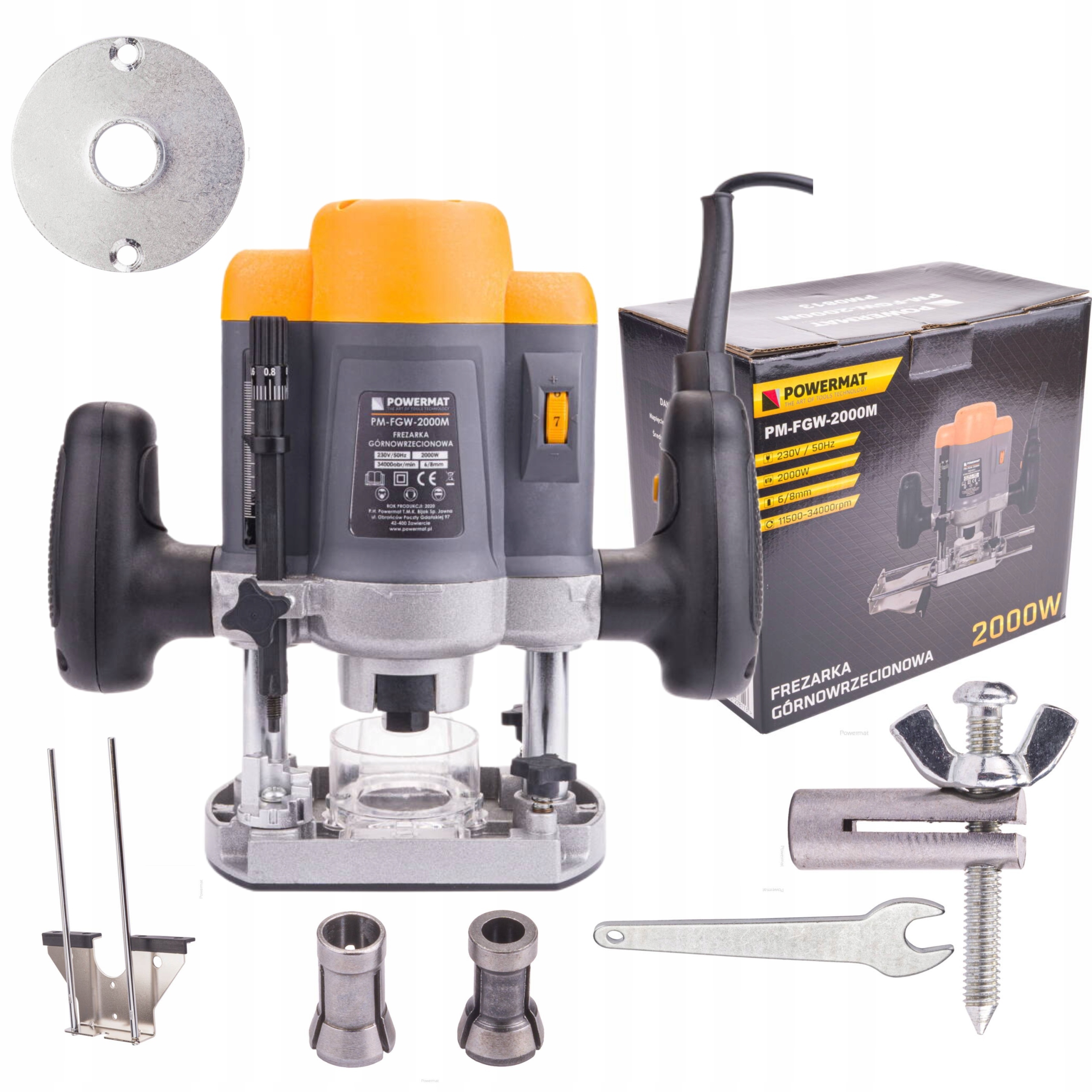 FREZARKA GÓRNOWRZECIONOWA KRAWĘDZIOWA WYCINARKA 2000W 6/8mm REGULACJA
