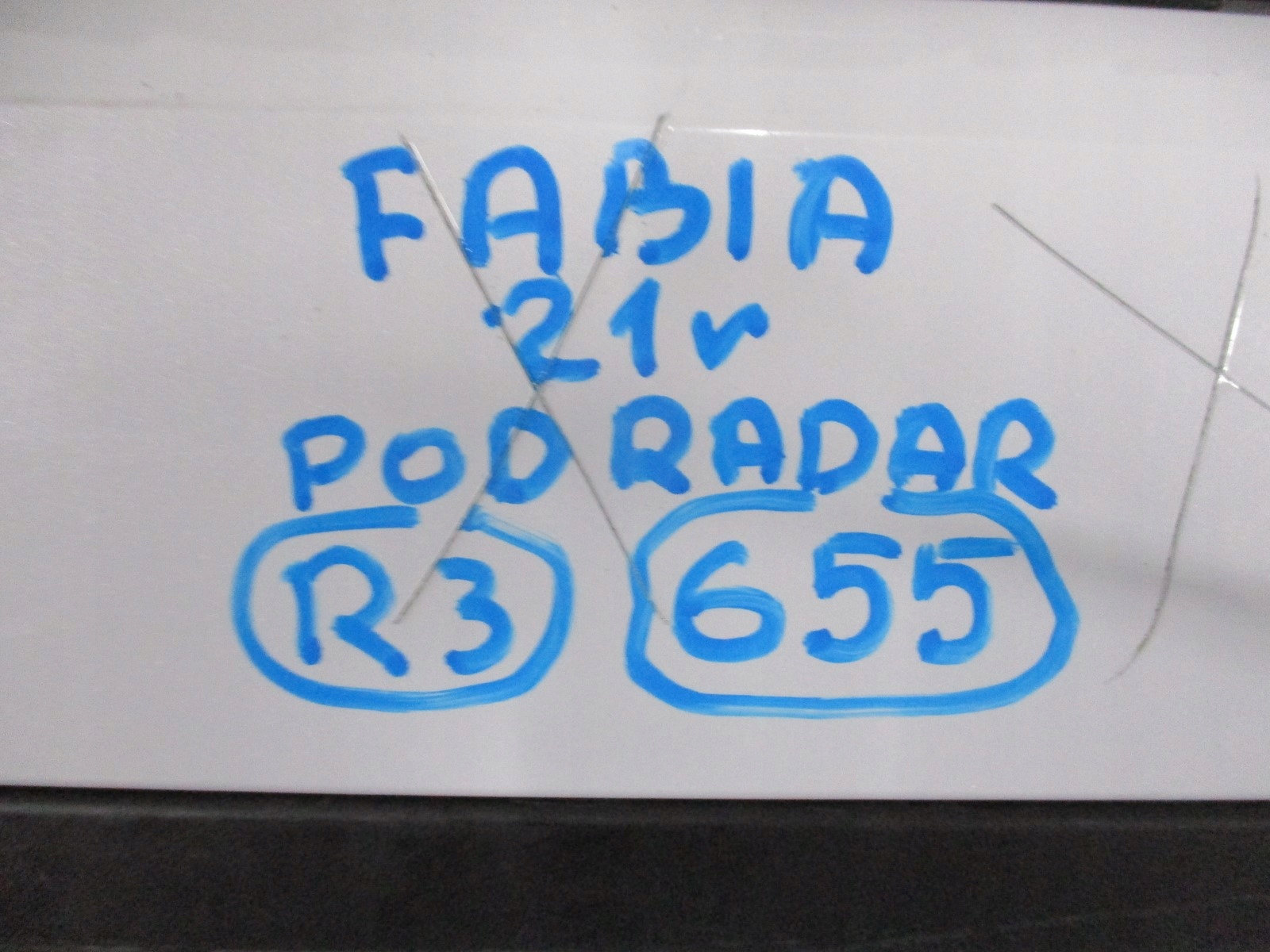 bumper front Skoda Fabia 21R below RADAR