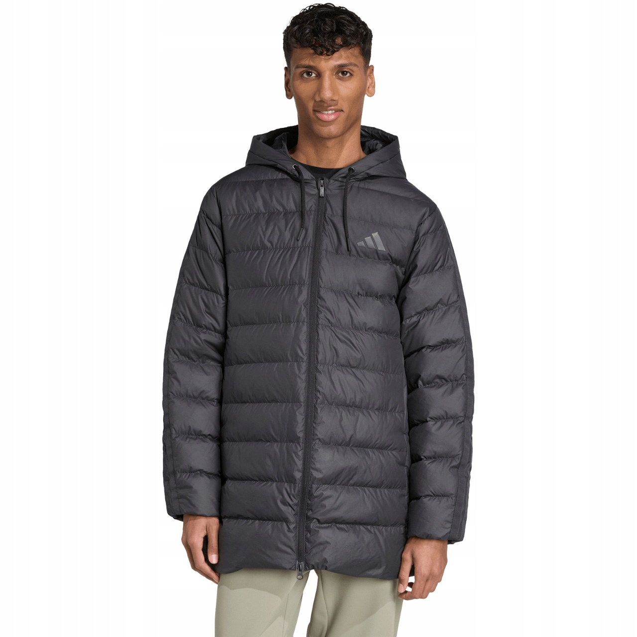 Pánská bunda adidas Essentials Climawarm 3-Stripes Light Down černá JM4061