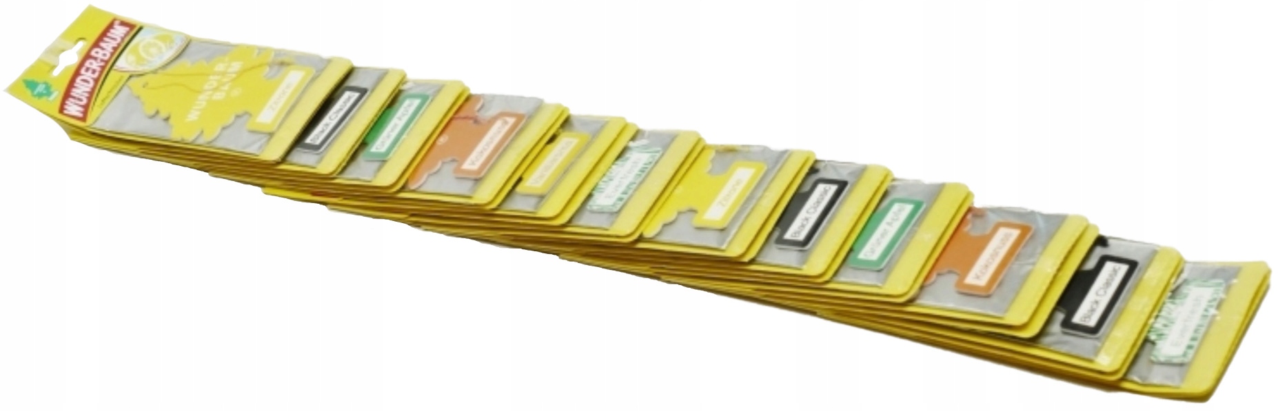 ODŚWIEŻACZ POWIETRZA CHOINKA ZAPACHOWA WB 24SZT Wanilia, Nowy Samochód, Ko