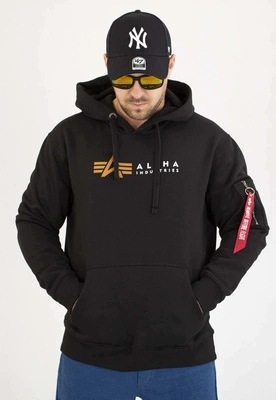 Mikina Alpha Industries S Kapucí Alpha Label 118331 černá