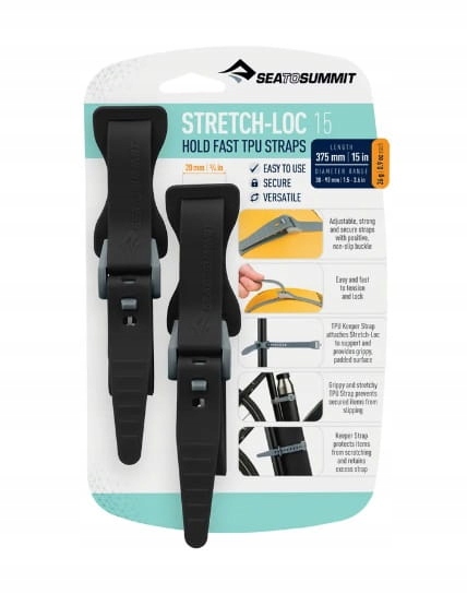 Mocowanie/troki Sea To Summit Stretch-loc 20x375 mm black