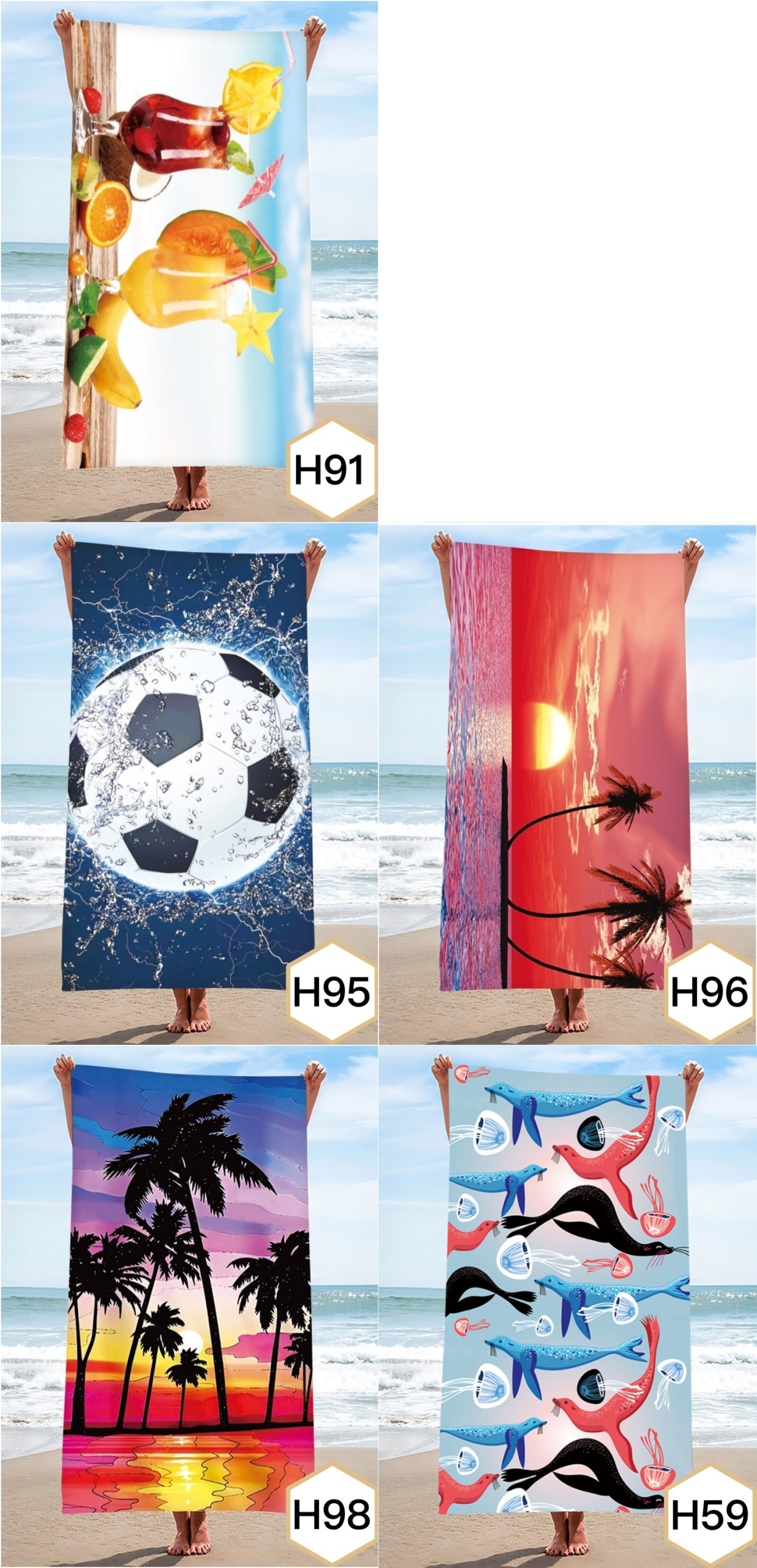 RĘCZNIK PLAŻOWY DUŻY SUMMER KĄPIELOWY MODNE WZORY PLAŻA LATO XXL Cechy dodatkowe szybkoschnący