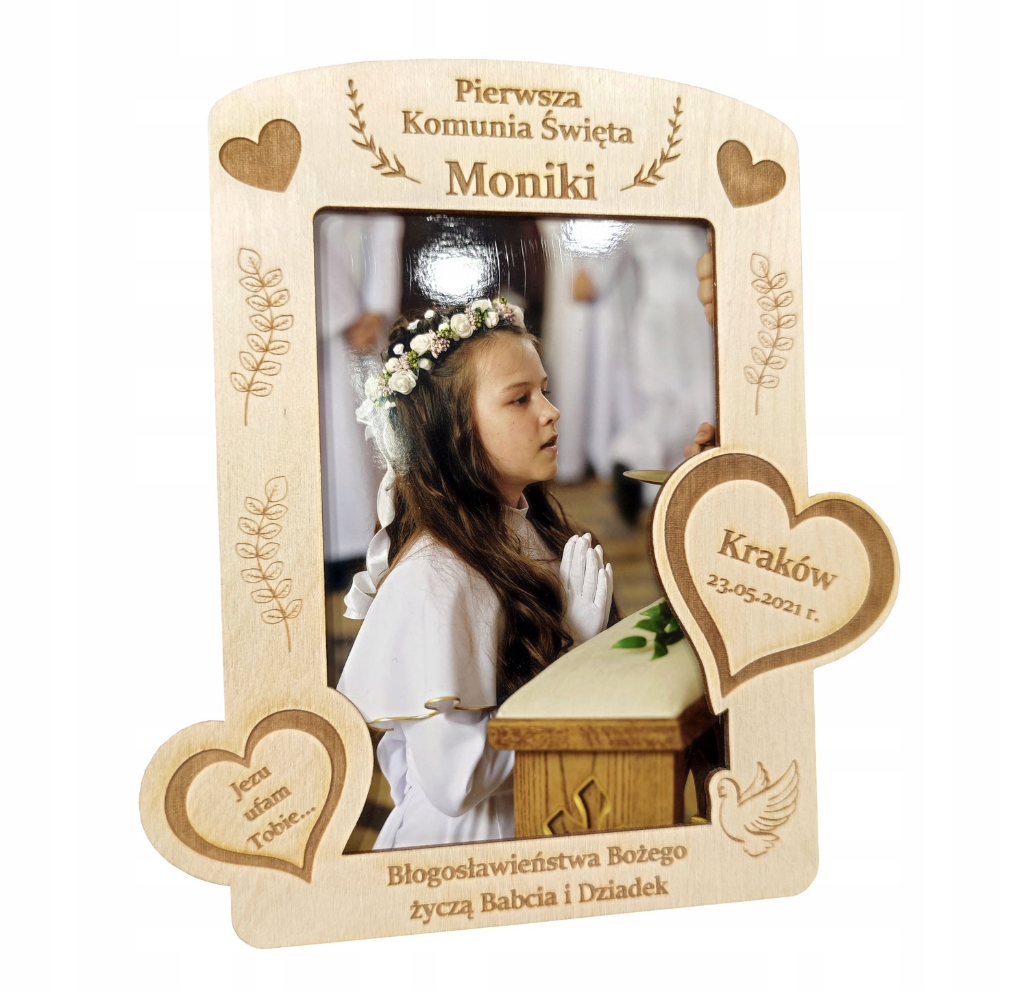 

Ramka na zdjęcia Komunia grawer Imię!!