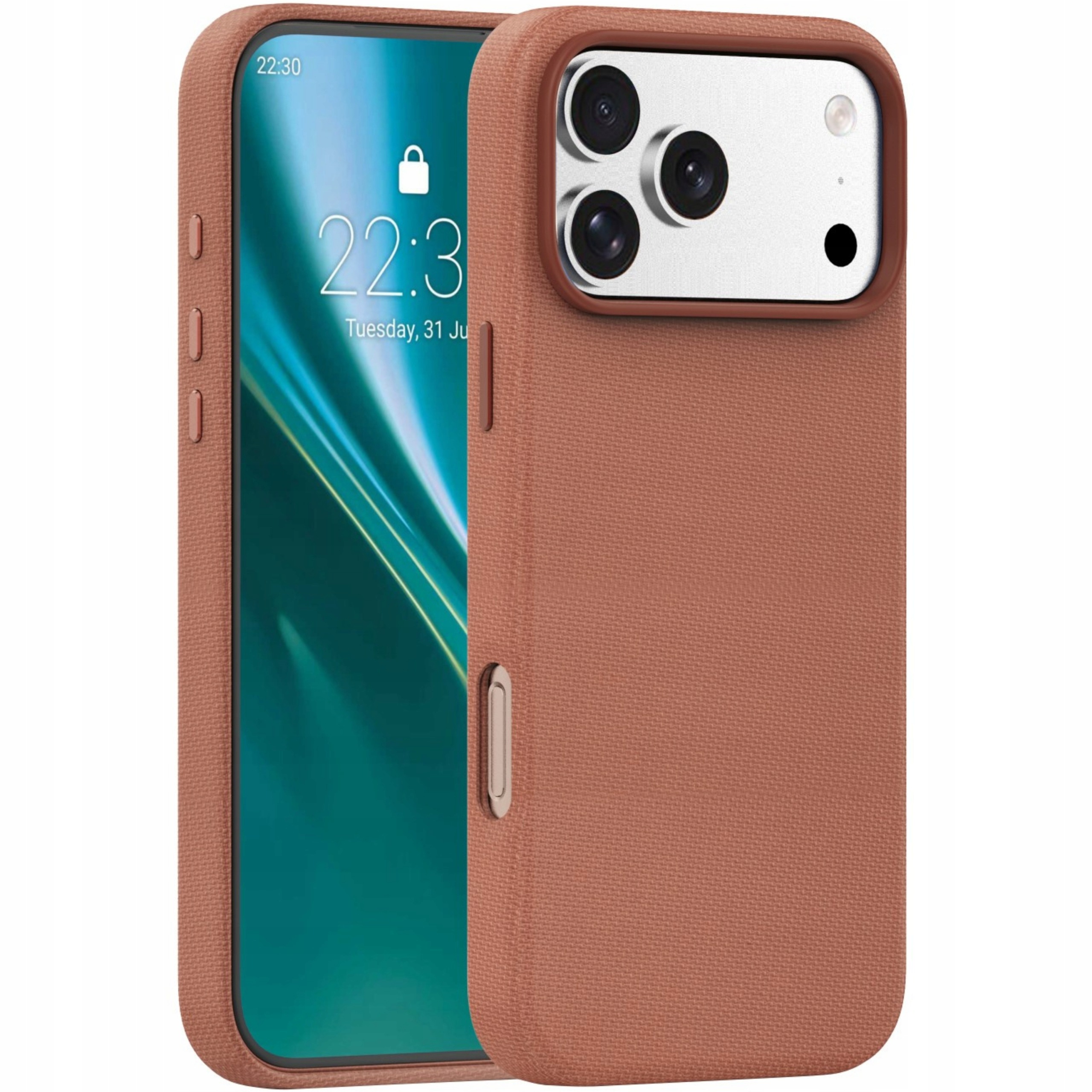 Pouzdro pro iPhone 17 Pro Max/ 18 Pro Max Hnědé Polstrování z mikrovlákna Tenké
