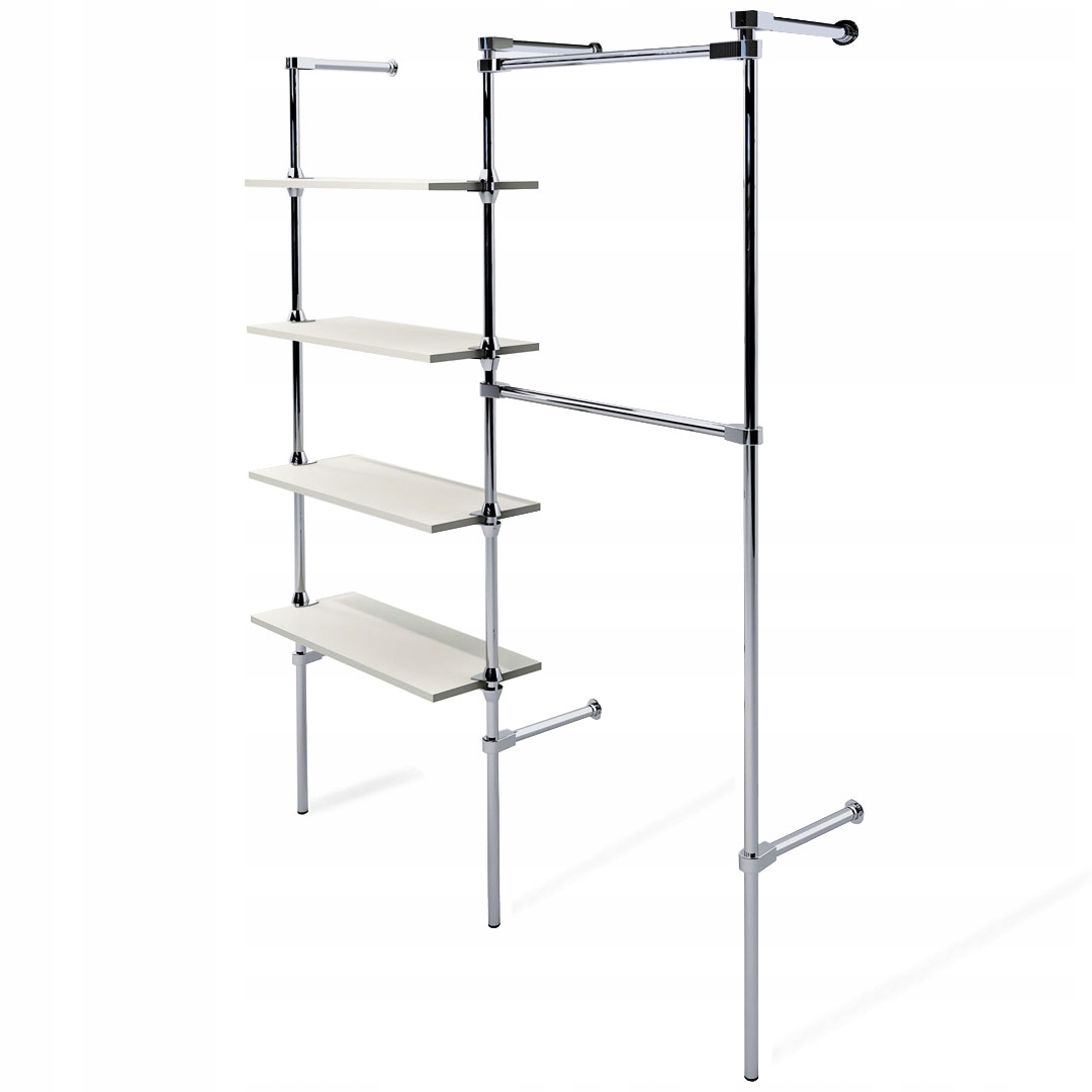 

Regał garderoba z półkami na ubrania 160cm Biały