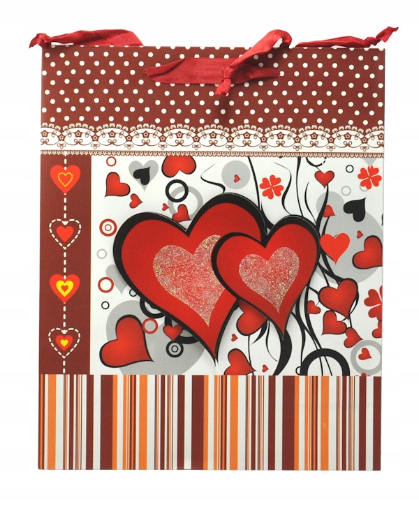 

Torebka Prezentowa Walentynkowa 32X26CM 4WZORY