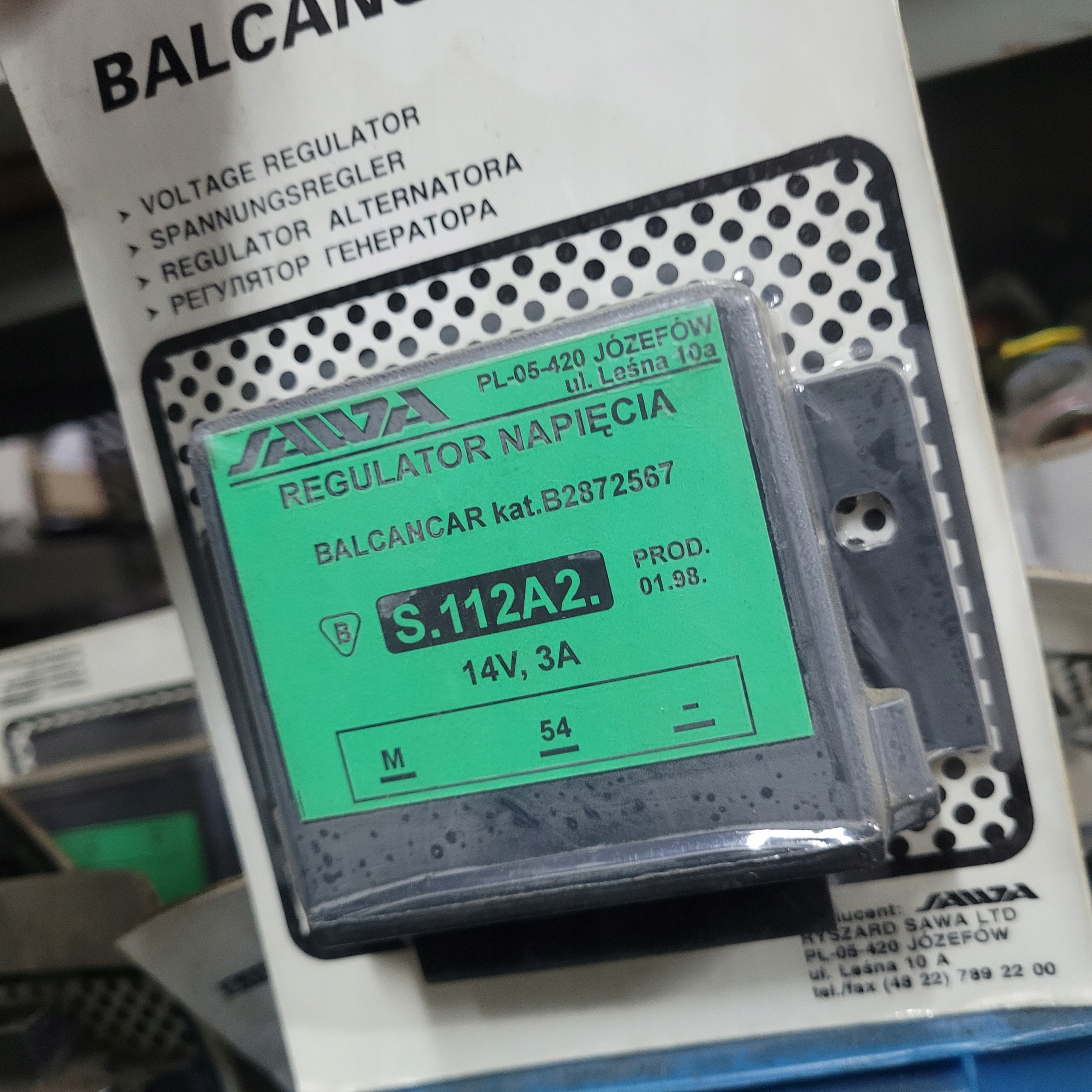 Regulator napięcia 14V 3A SAWA BALCANCAR