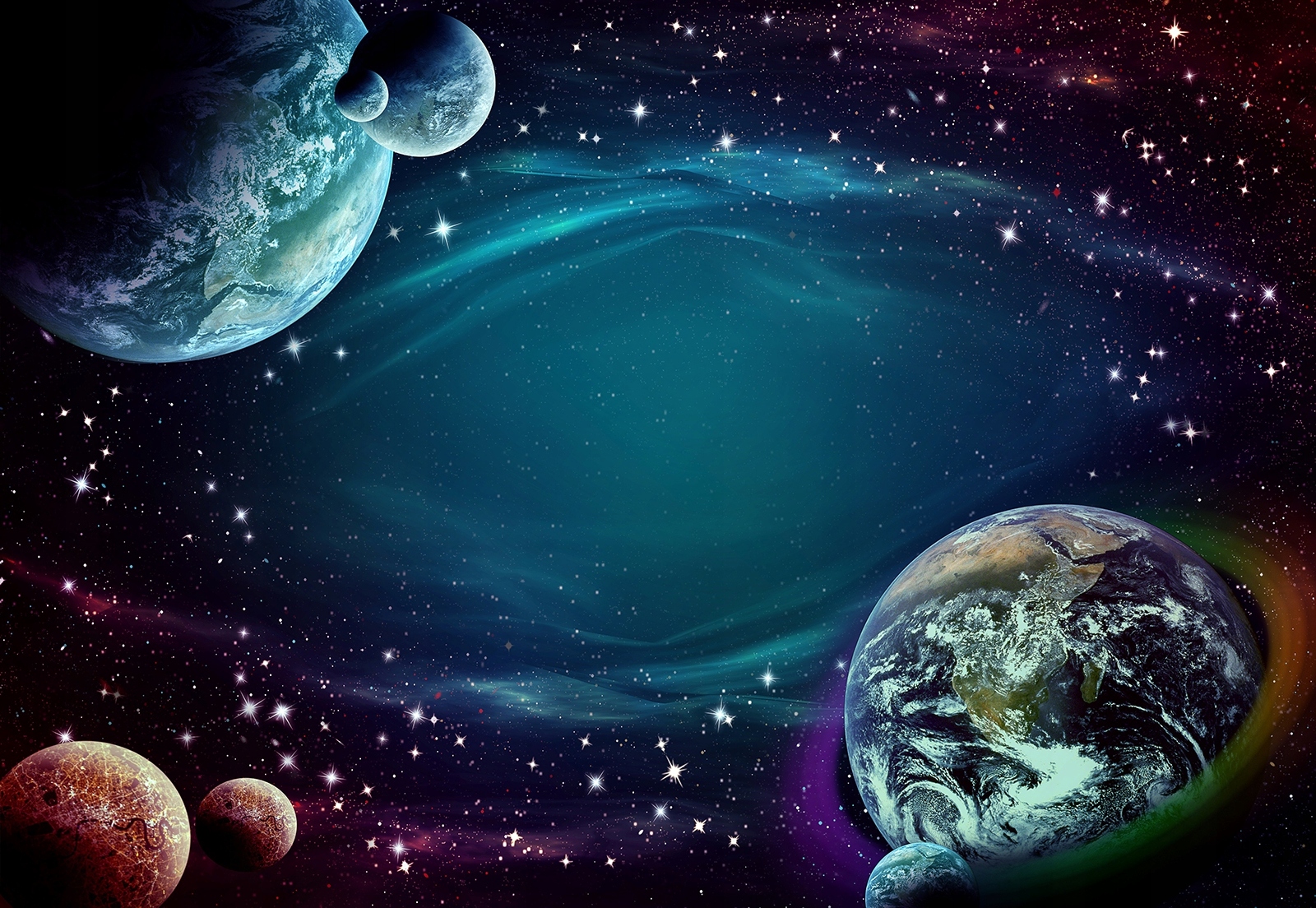 Vliesová fototapeta Vesmírná odysea Galaxie Planety 300x210 lepidlo