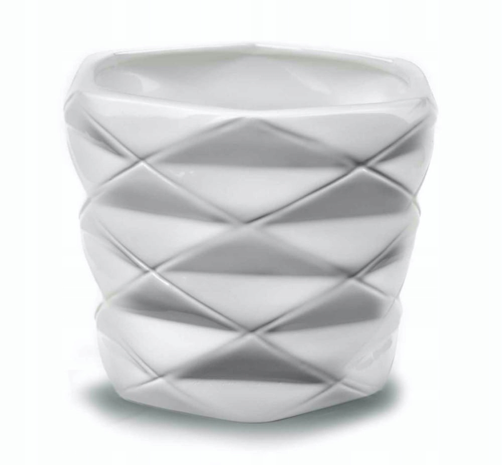 

Doniczka biała osłonka nowoczesna 13