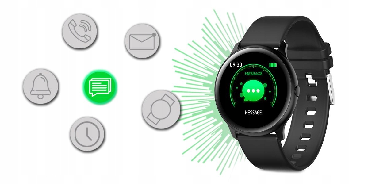 Zegarek SMARTWATCH DAMSKI ROZMOWY SMS KROKI TĘTNO Transmisja danych brak