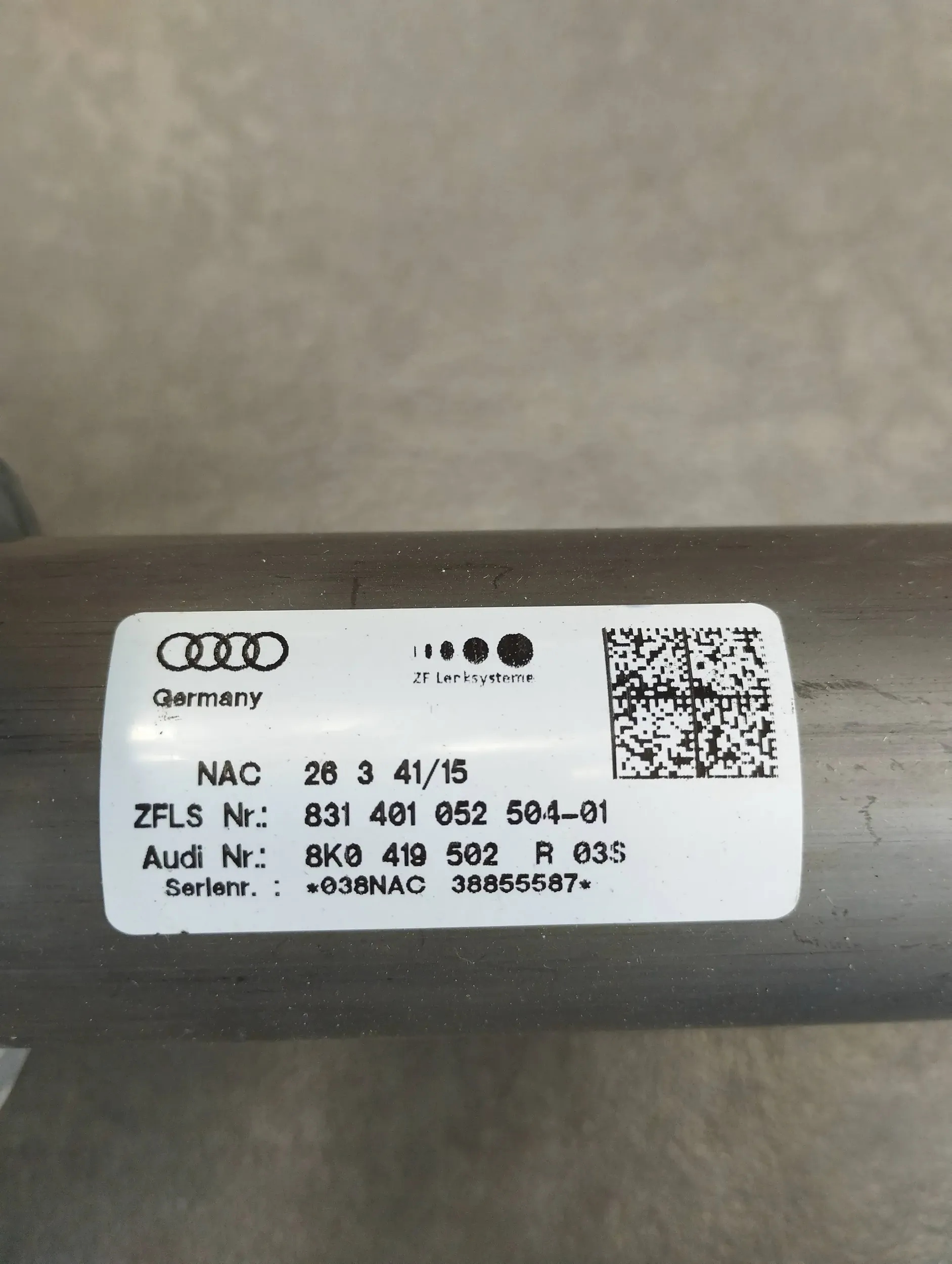 Audi A5 Sportback 8TA steering wheel rod 8K0419502R