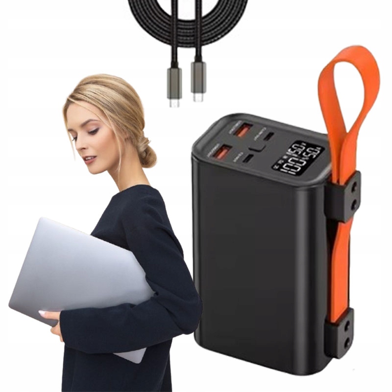 Powerbank 100W Rýchle Nabíjanie 30000 mAh Amper Wolt Pre Notebook 2xPD