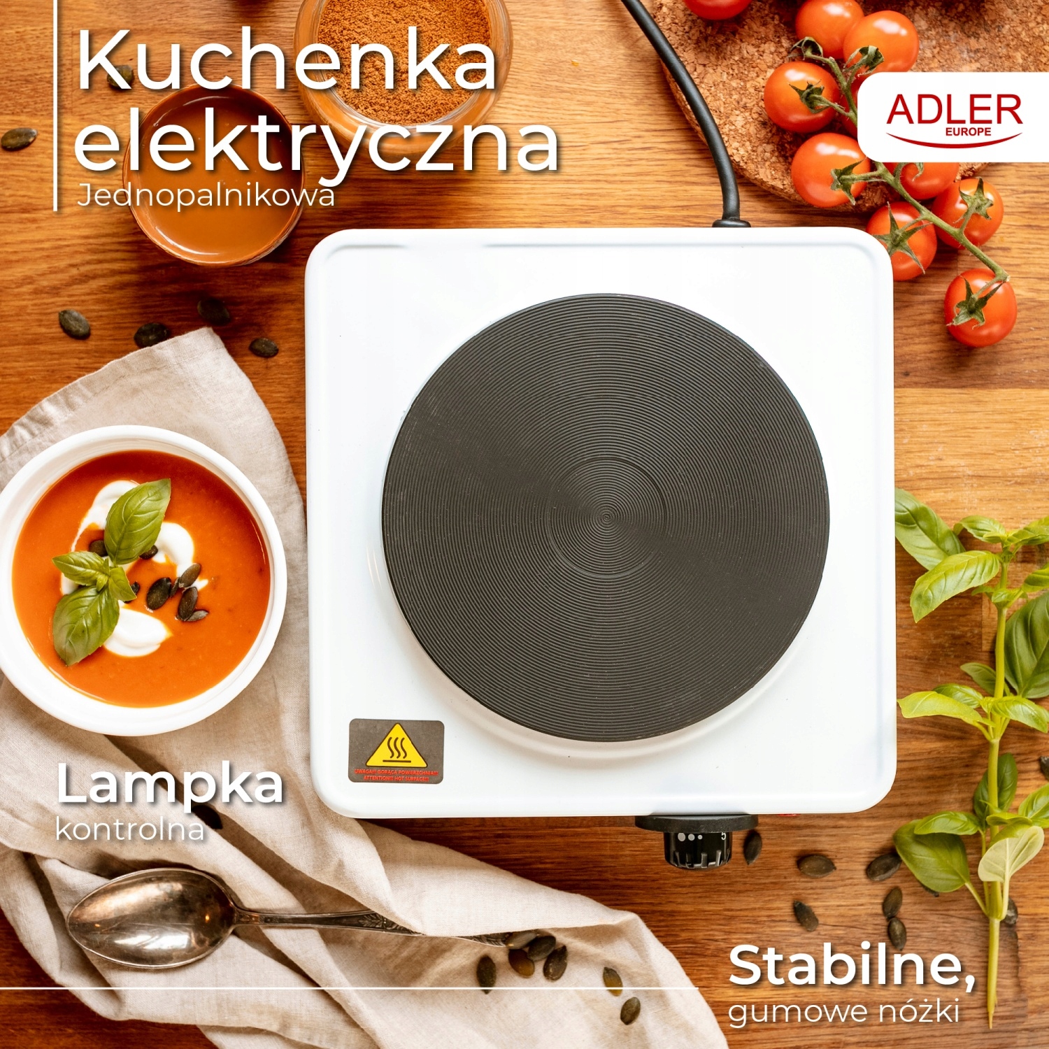 Kuchenka elektryczna AD 6503 - kompaktowa i wydajna 1500W
