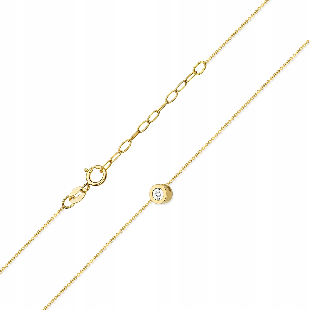 

Złoty Naszyjnik 585 Brylanty 0,0145ct - Celebrytka
