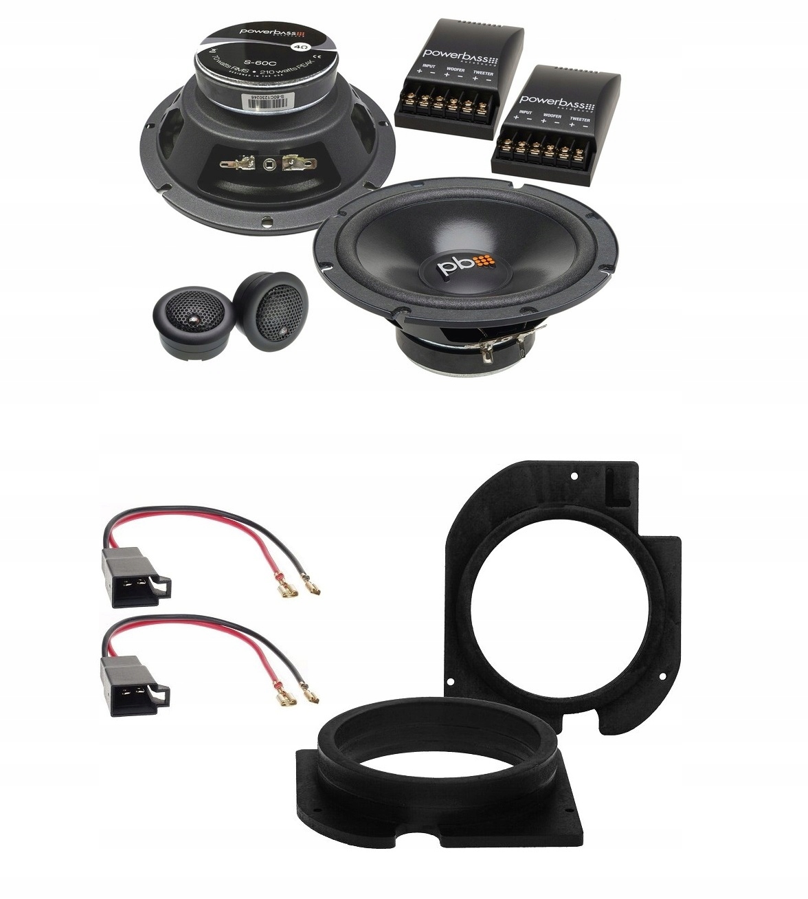 Powerbass S-60C Mdf distanční reproduktory Škoda Octavia 1 165 mm 16,5 cm