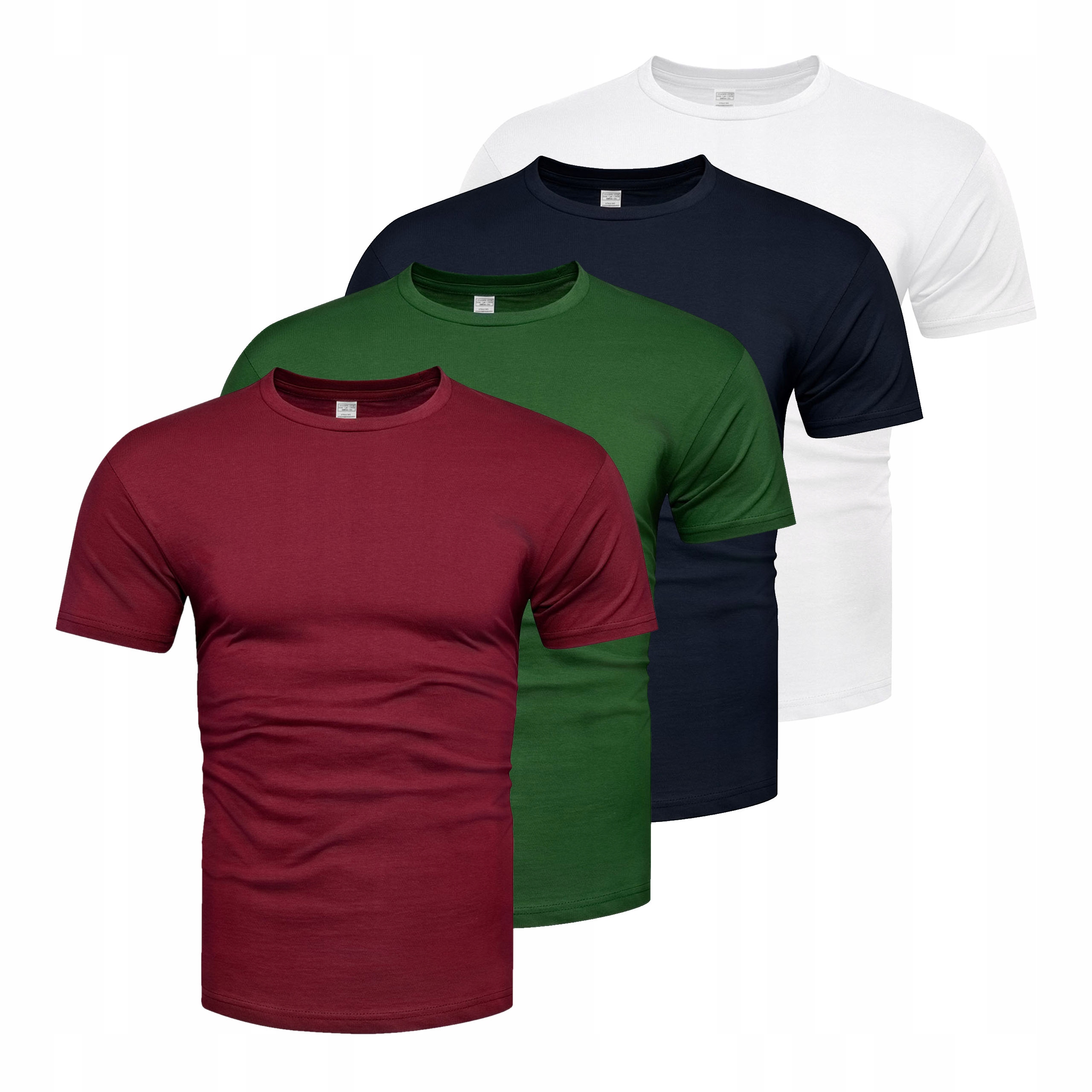 T-shirt premium zestaw koszulek męskich 4 sztuk bawełniane L